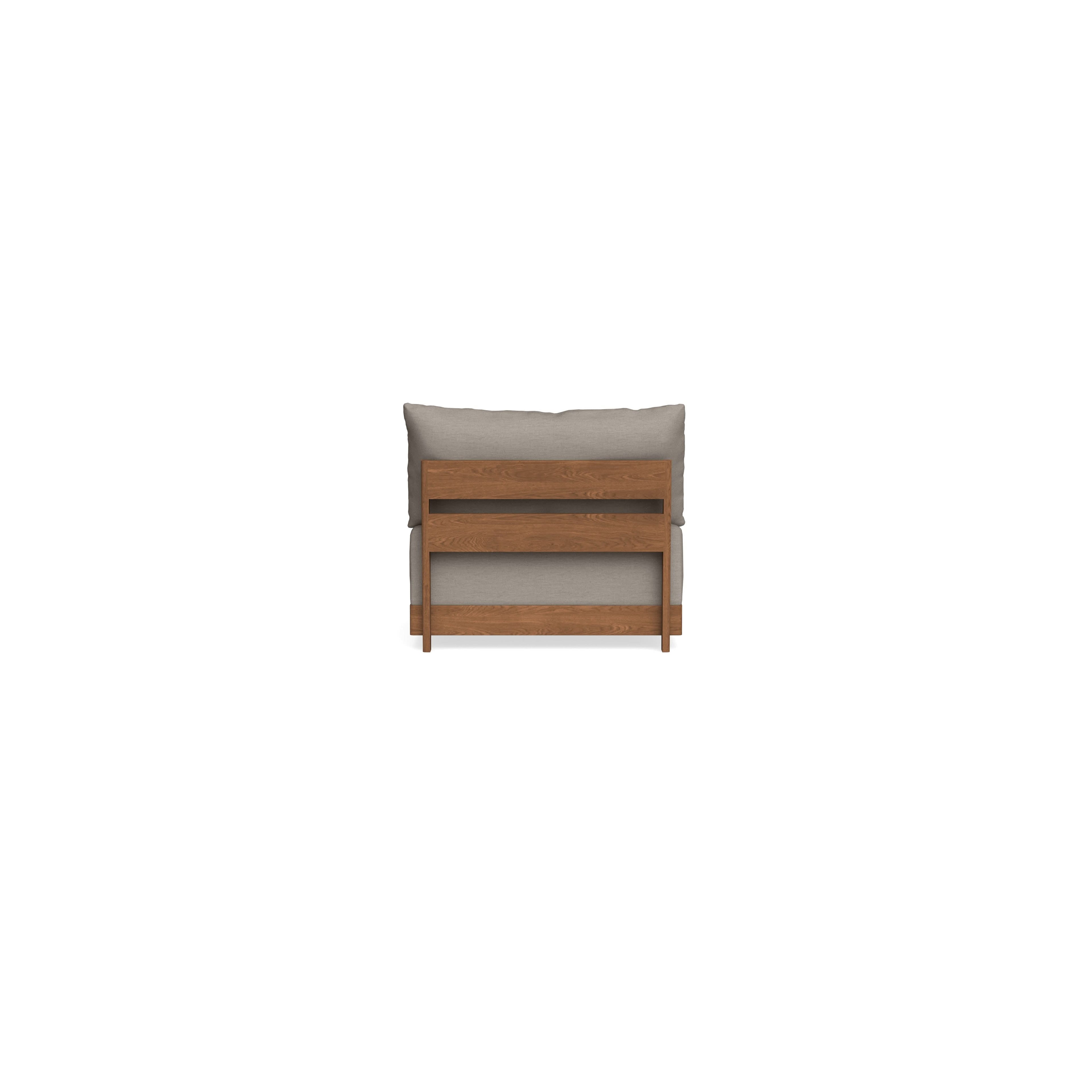 Modular Bondi Espresso Armless Chair in Cinder Gray | Classic Blend