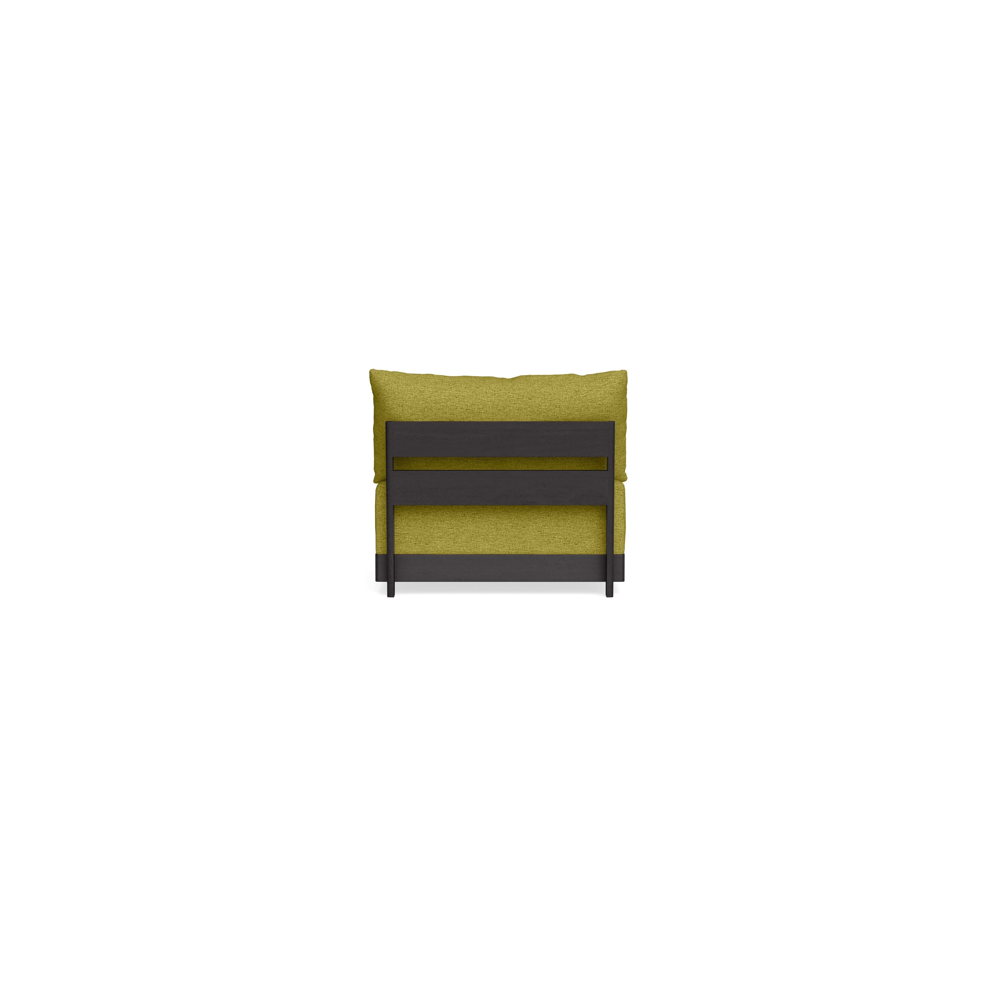 Modular Bondi Black Armless Chair in Avocado | Memory Foam Blend