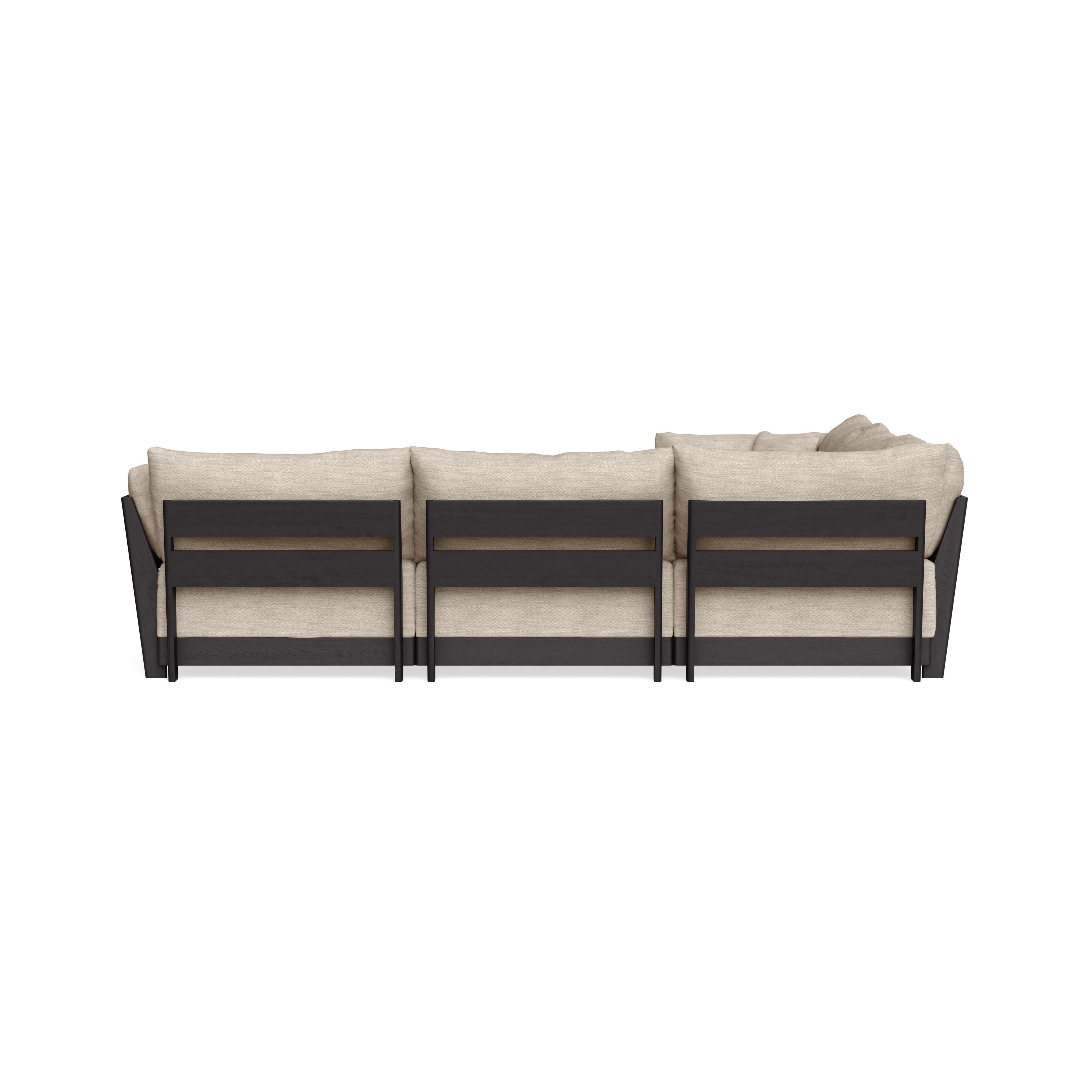 Modular Bondi Black 5-Seater Corner Sectional in Wheat | Classic Blend