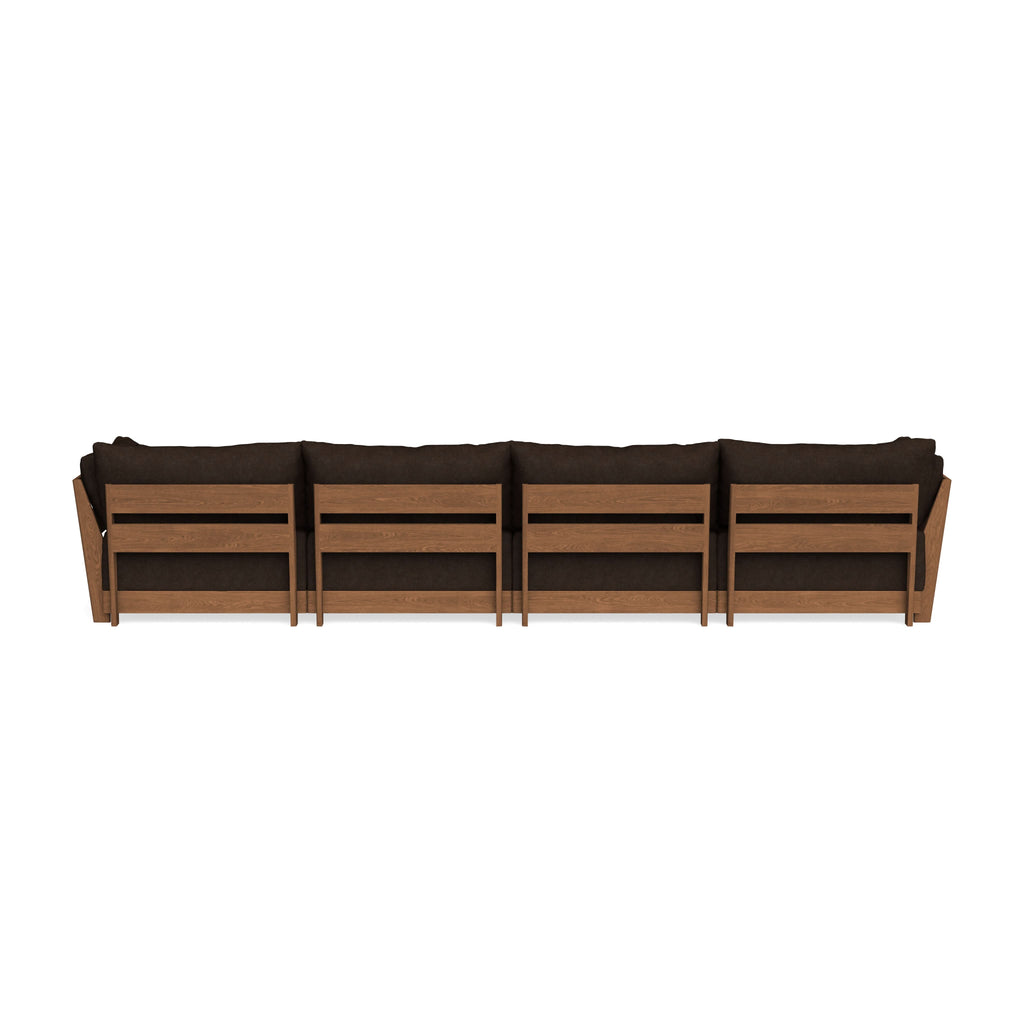 Modular Bondi Espresso 4-Seater Sectional in Espresso | Classic Blend