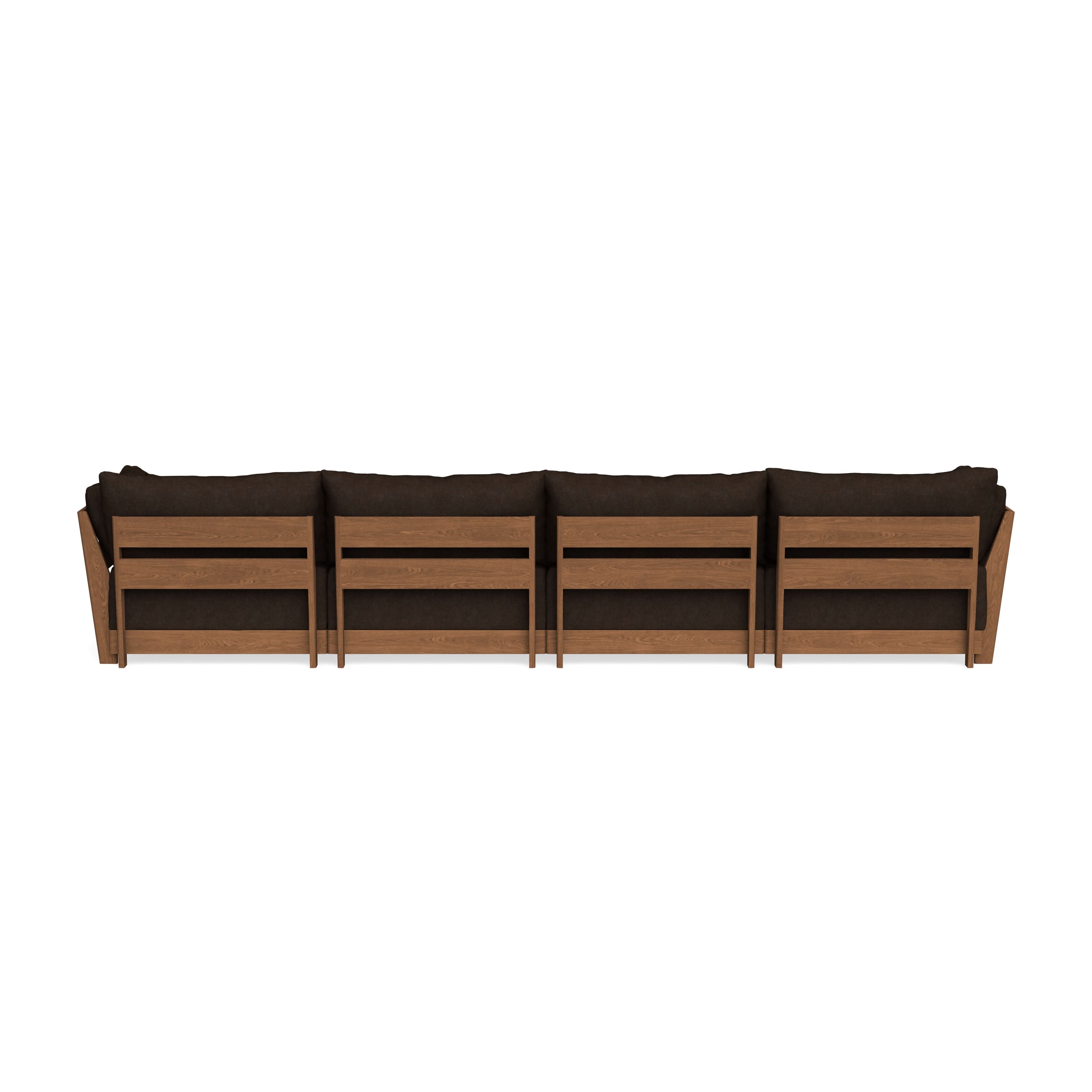 Modular Bondi Espresso 4-Seater Sectional in Espresso | Classic Blend