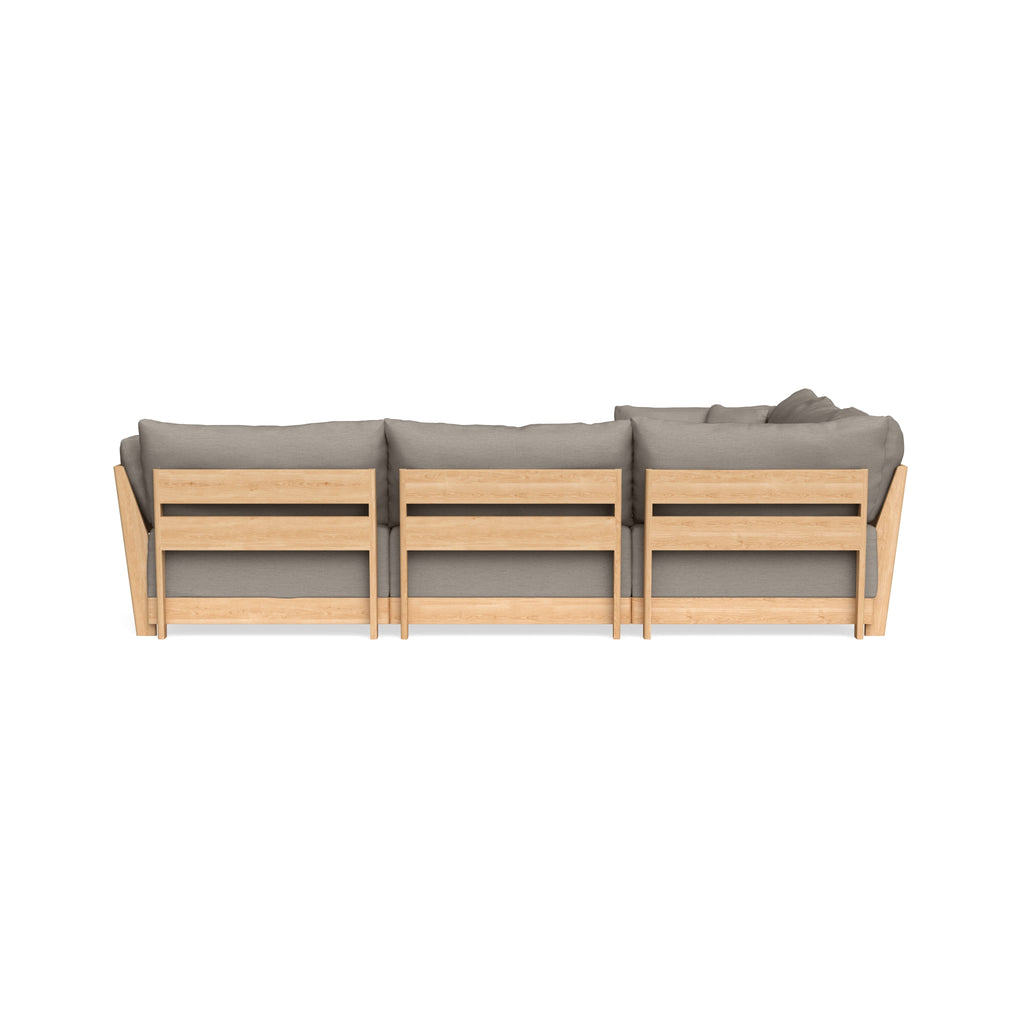 Modular Bondi Latte 5-Seater Corner Sectional in Cinder Gray | Memory Foam Blend