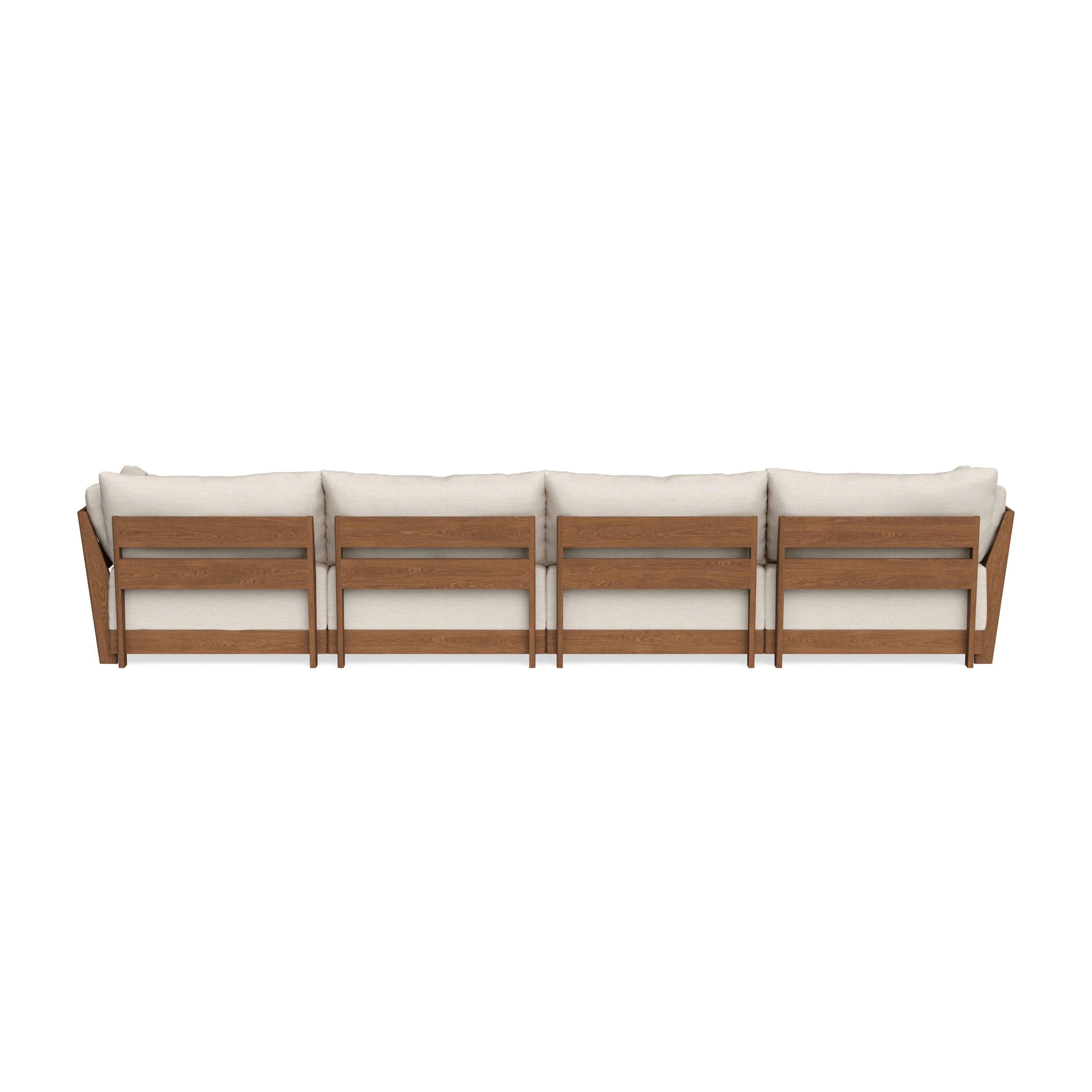 Modular Bondi Espresso 4-Seater U-Sectional in Seashell | Classic Blend
