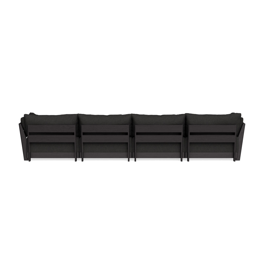 Modular Bondi Black 4-Seater Sectional in Peppercorn | Classic Blend