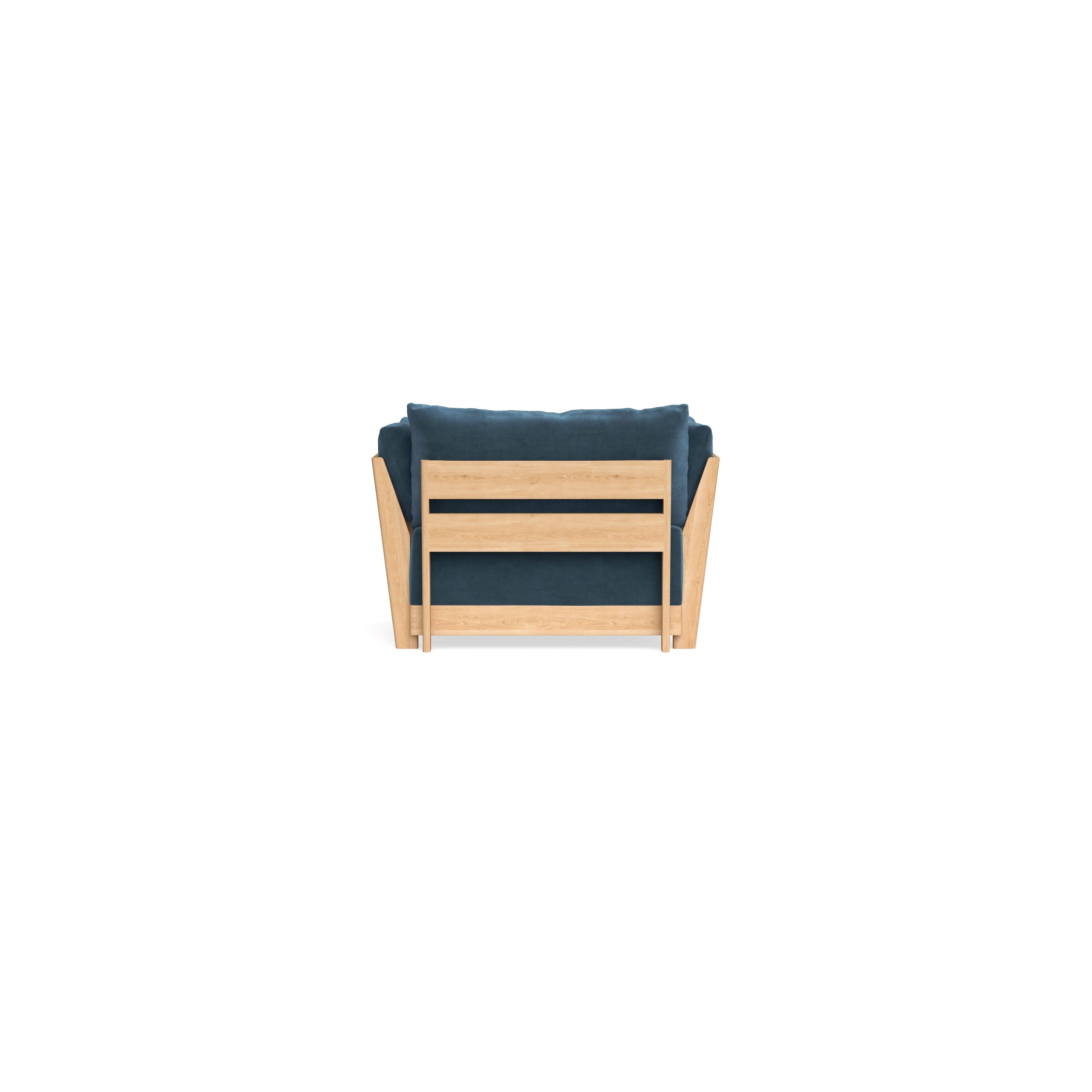 Modular Bondi Latte Armchair in Oxford Blue | Memory Foam Blend
