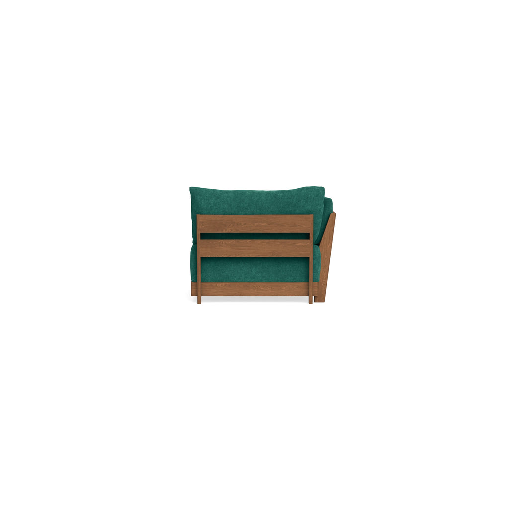 Modular Bondi Espresso End Chair in Jade Green | Classic Blend