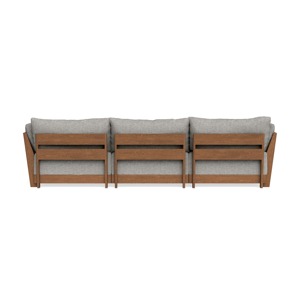 Modular Bondi Espresso 3-Seater Sectional in Fog | Classic Blend