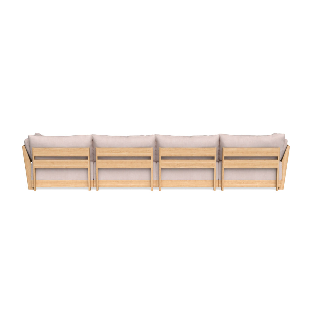 Modular Bondi Latte 4-Seater U-Sectional in Blush | Memory Foam Blend
