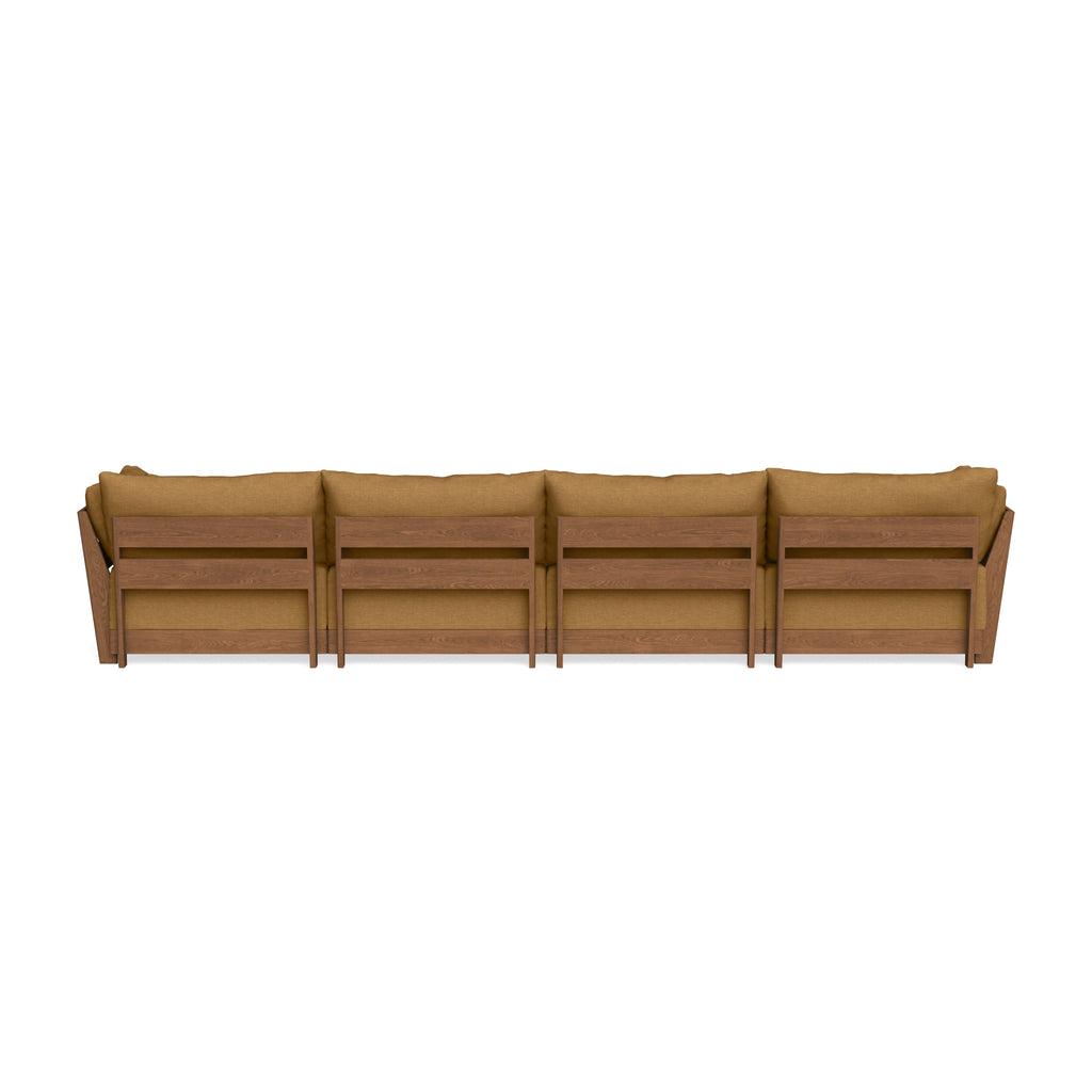 Modular Bondi Espresso 4-Seater Sofa in Dijon | Memory Foam Blend