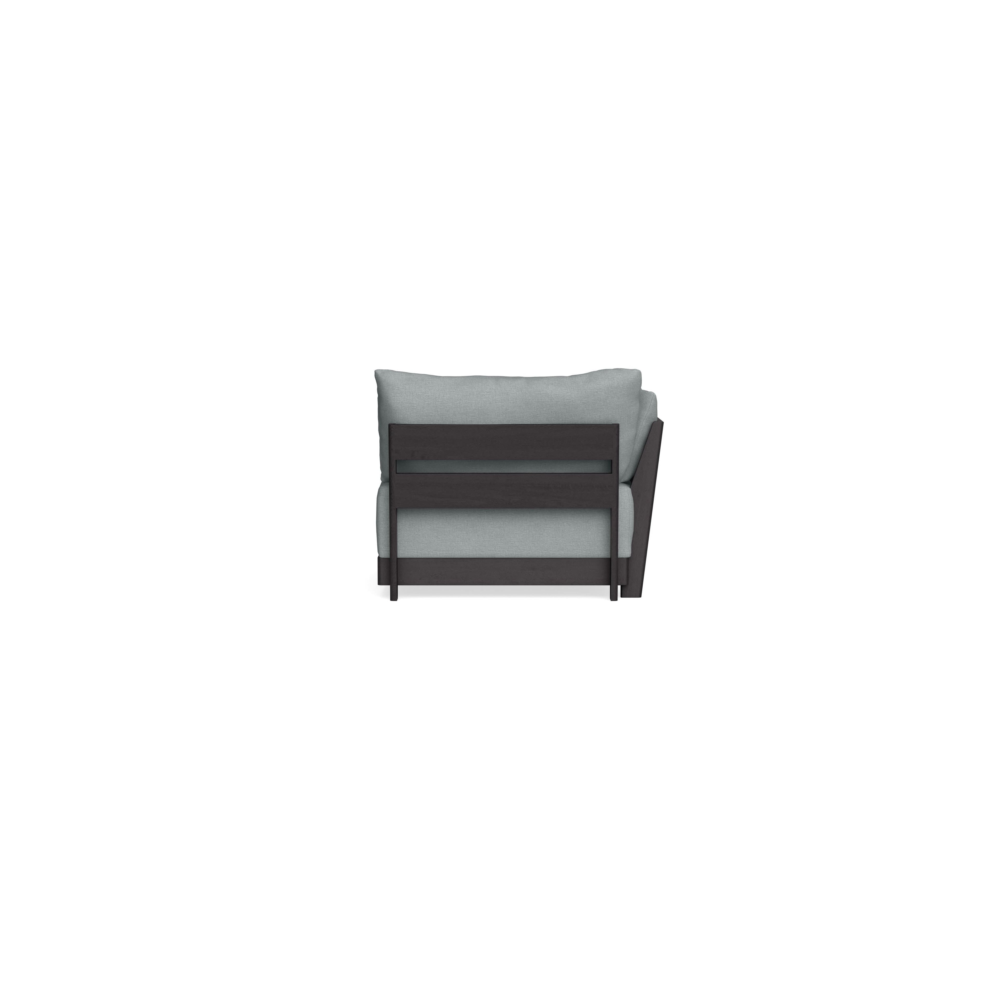 Modular Bondi Black End Chair in Light Steel | Memory Foam Blend