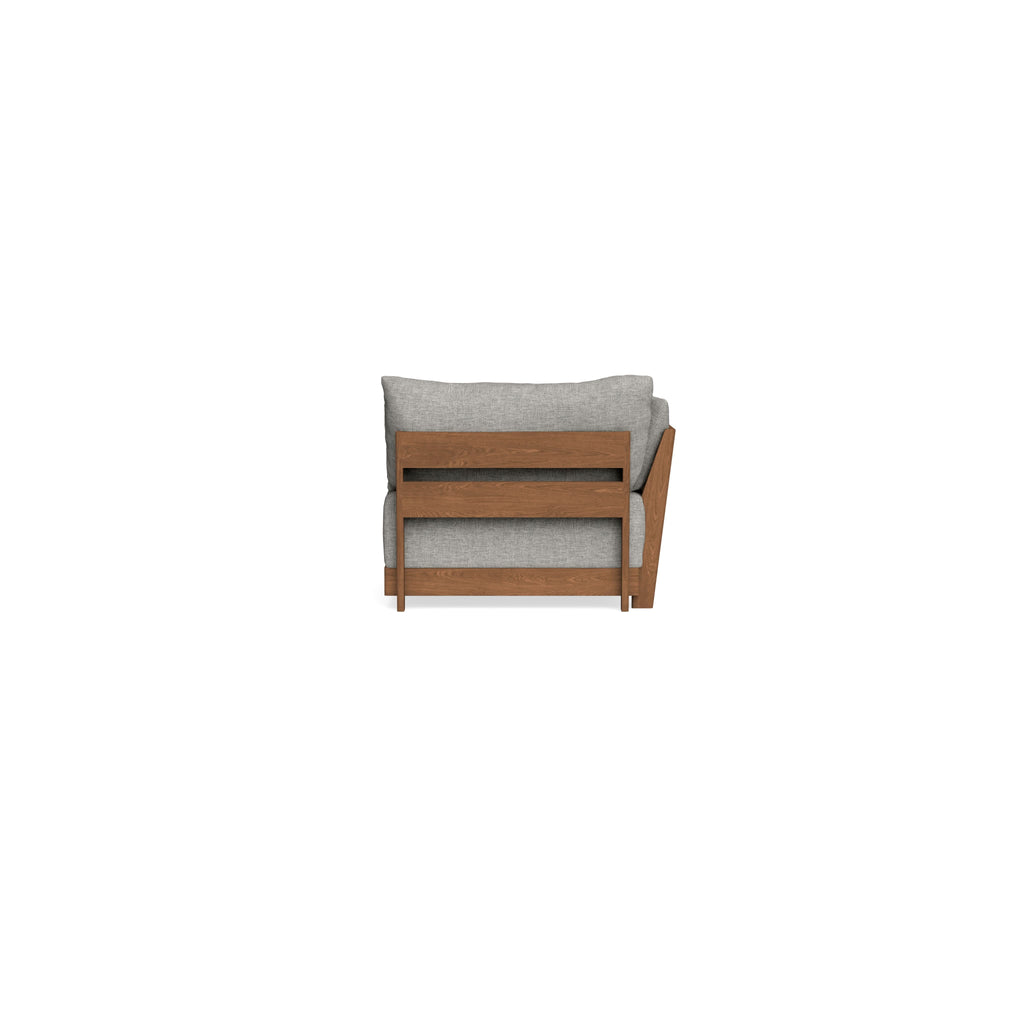 Modular Bondi Espresso End Chair in Fog | Memory Foam Blend