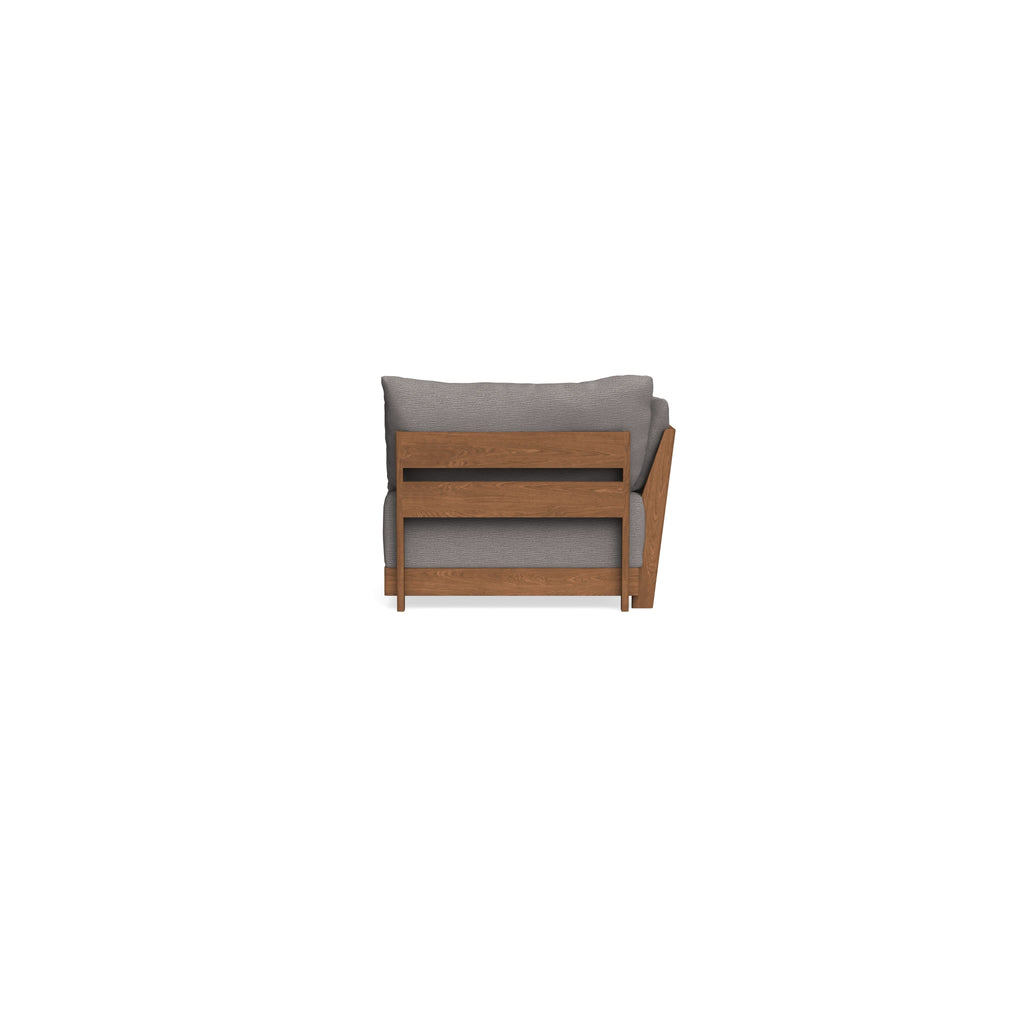 Modular Bondi Espresso End Chair in Cement | Classic Blend