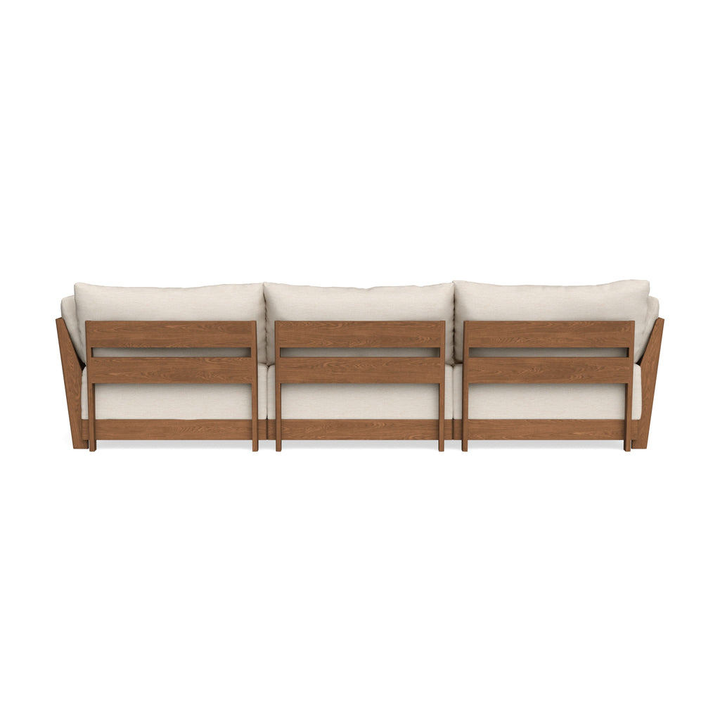 Modular Bondi Espresso 3-Seater Sofa in Seashell | Memory Foam Blend