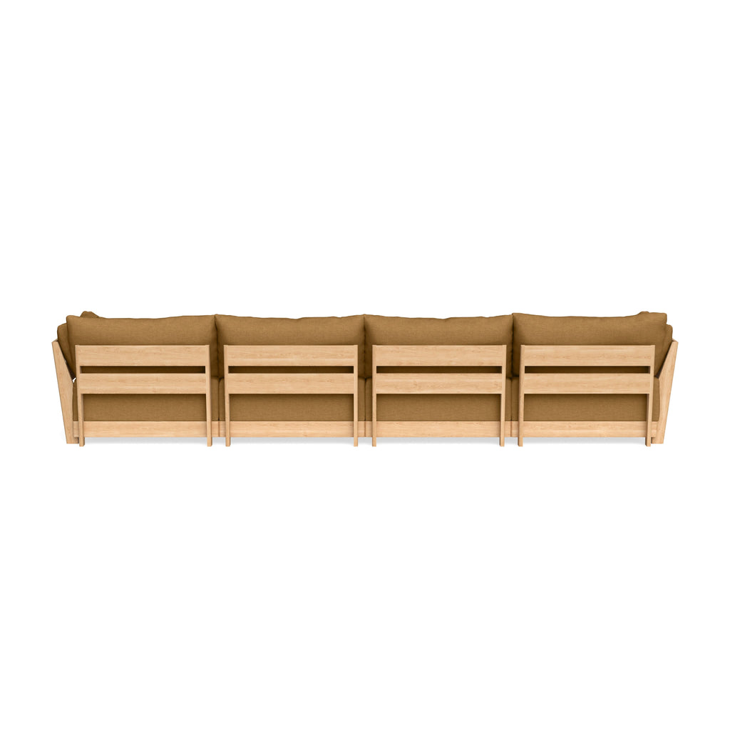Modular Bondi Latte 4-Seater Sectional in Dijon | Memory Foam Blend