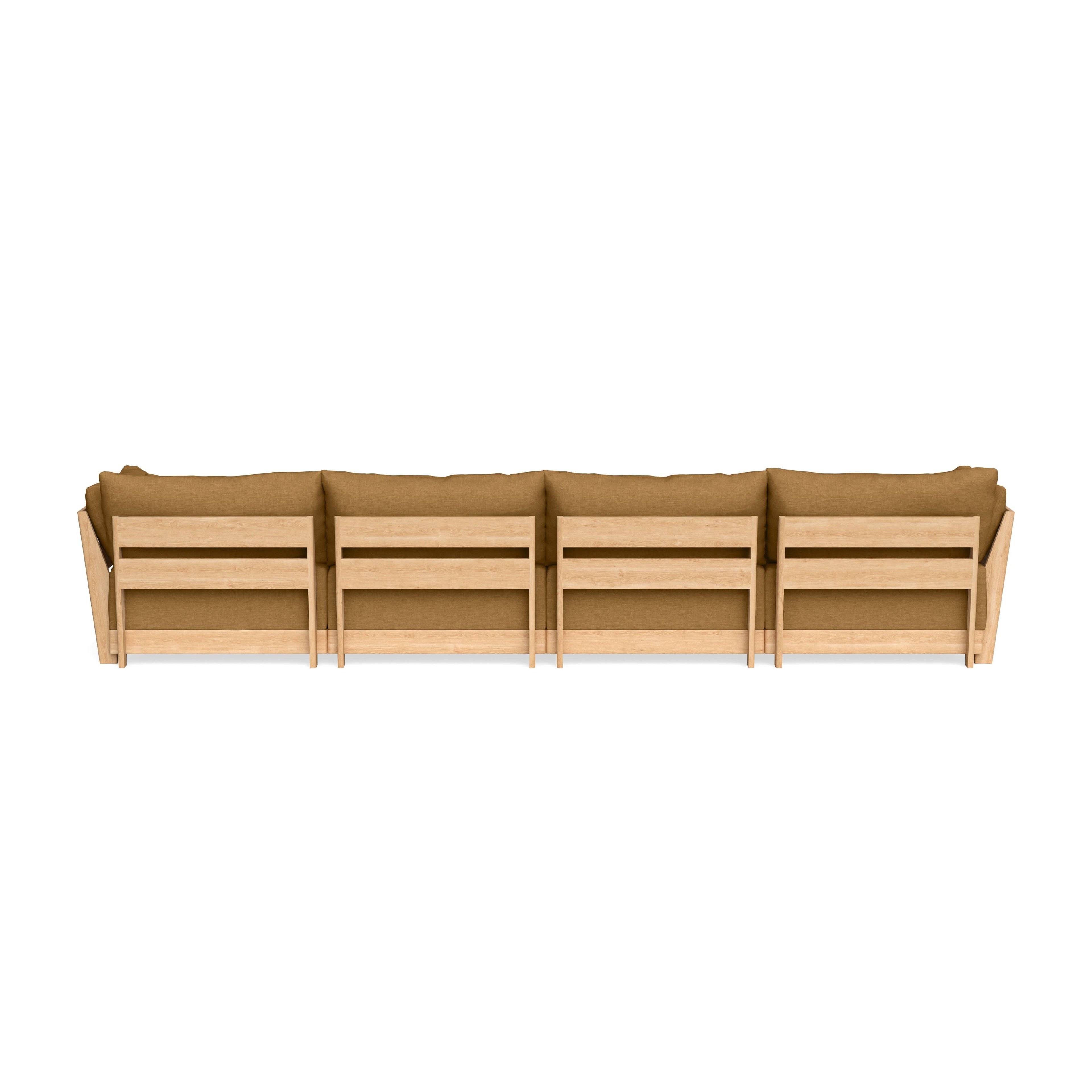 Modular Bondi Latte 4-Seater Sectional in Dijon | Memory Foam Blend
