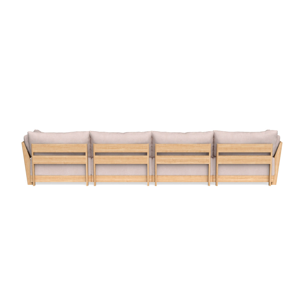 Modular Bondi Latte 4-Seater Sofa in Blush | Classic Blend