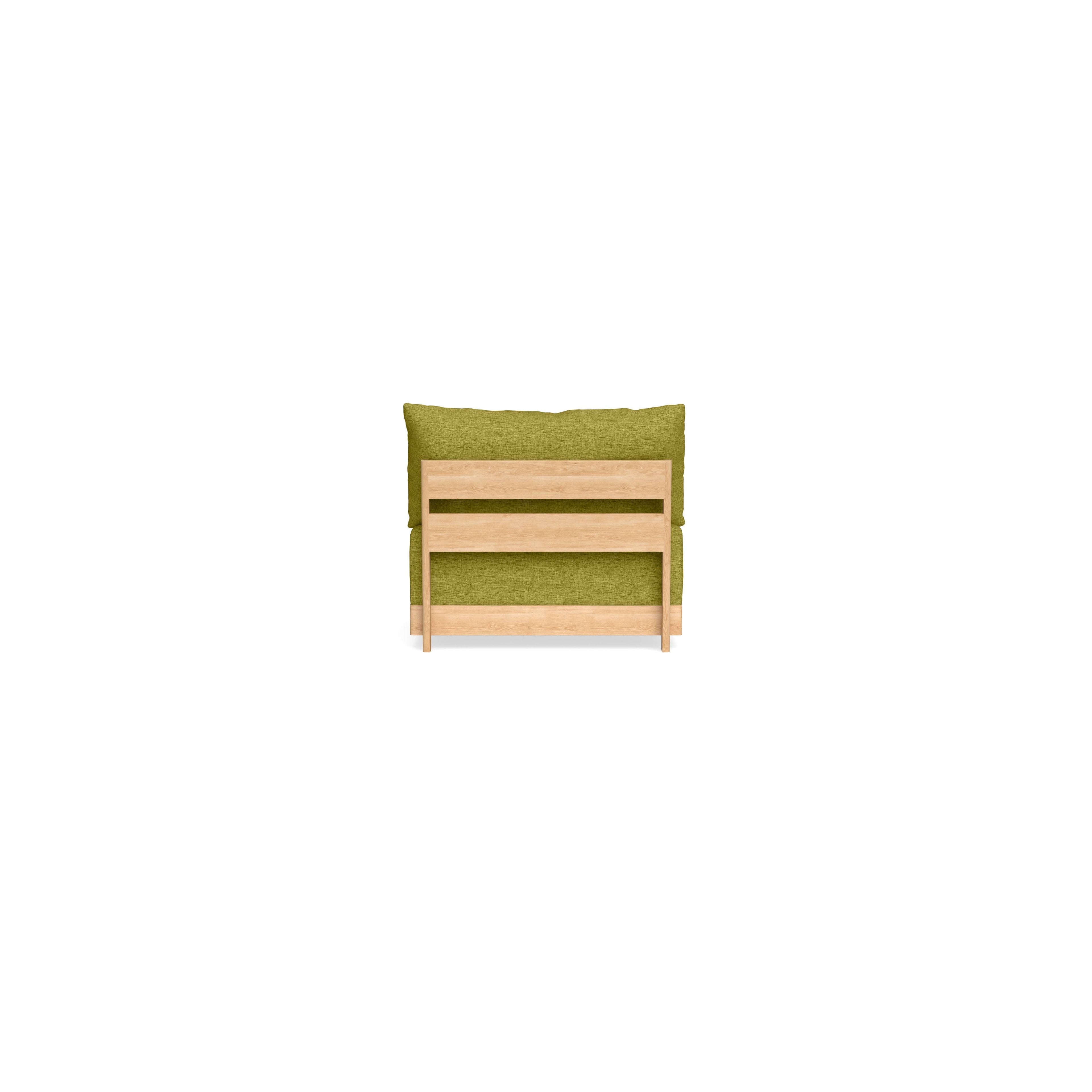 Modular Bondi Latte Armless Chair in Avocado | Memory Foam Blend