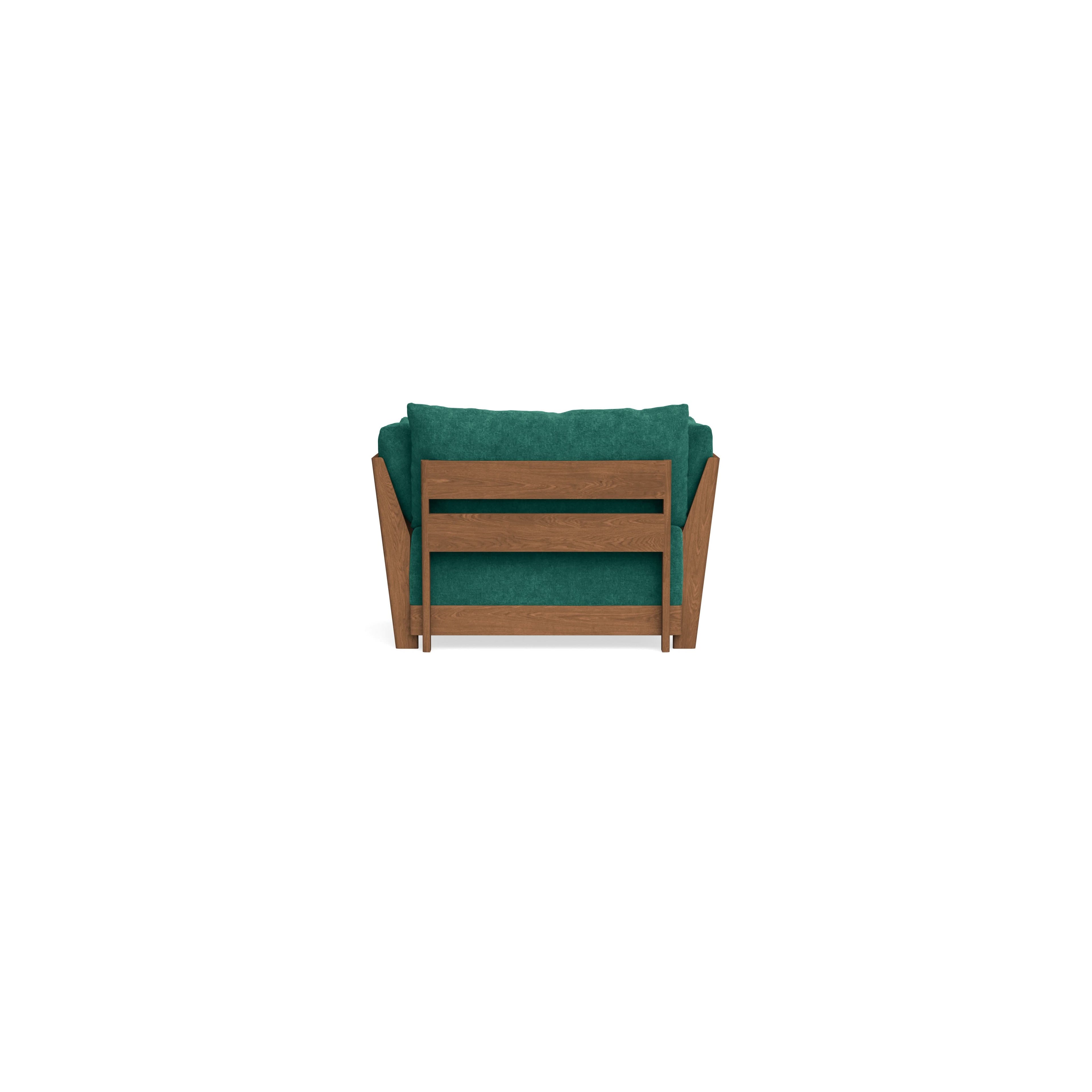 Modular Bondi Espresso Armchair in Jade Green | Memory Foam Blend