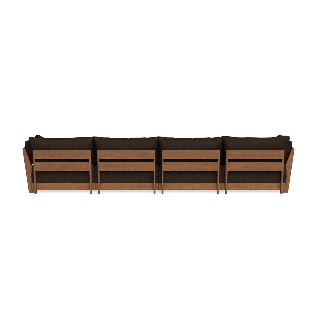 Modular Bondi Espresso 4-Seater U-Sectional in Espresso | Classic Blend