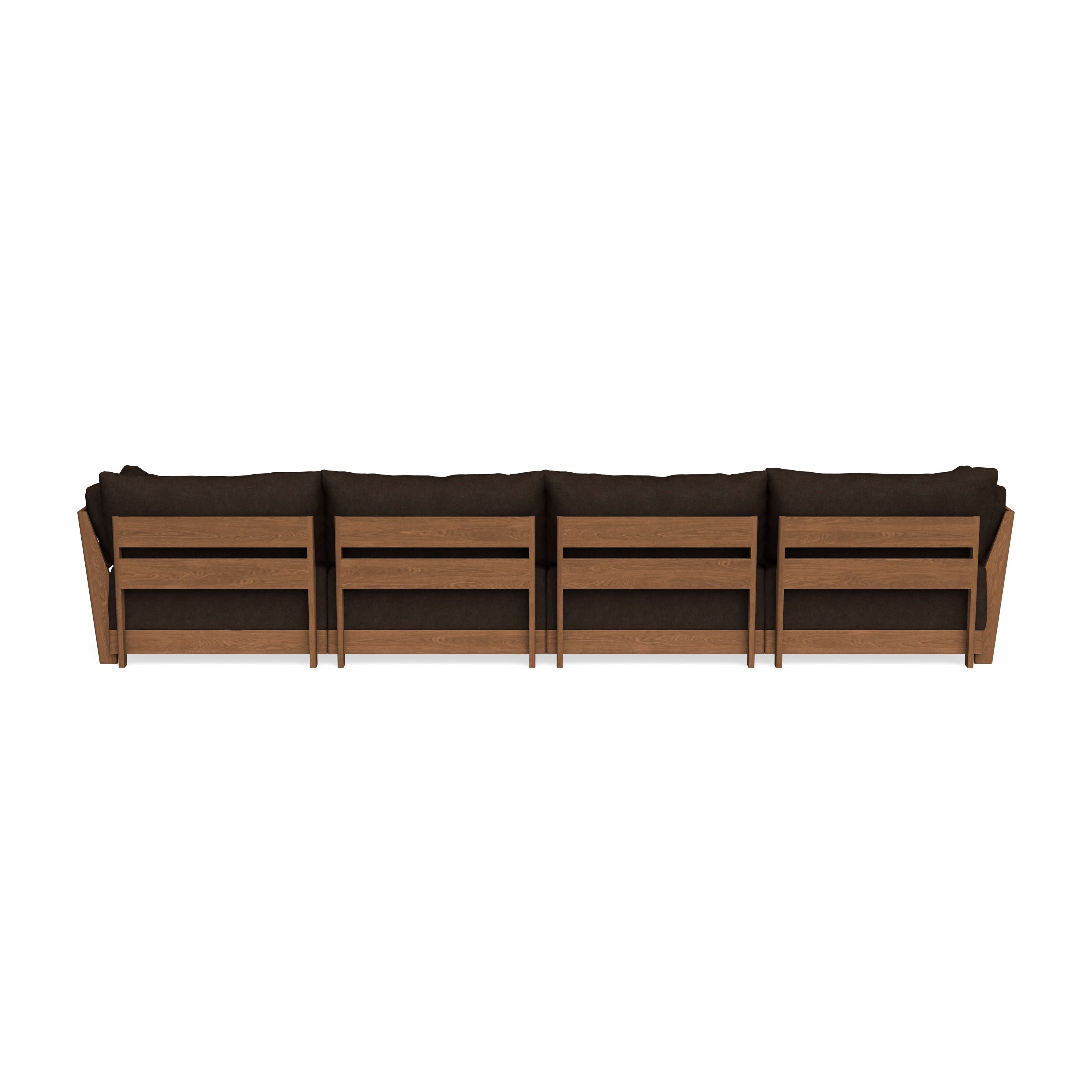 Modular Bondi Espresso 4-Seater U-Sectional in Espresso | Classic Blend