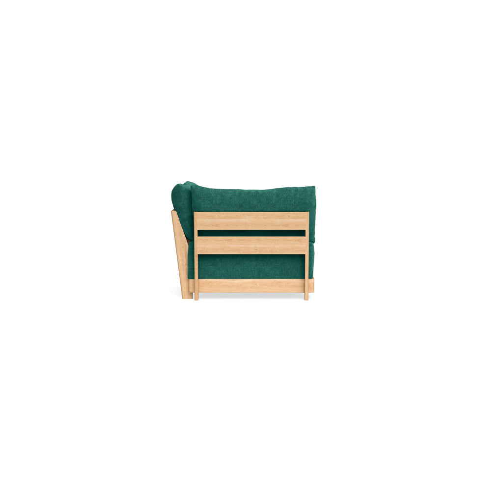 Modular Bondi Latte Corner Chair in Jade Green | Memory Foam Blend
