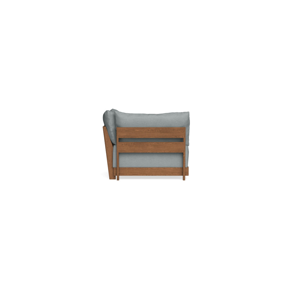 Modular Bondi Espresso Corner Chair in Light Steel | Memory Foam Blend