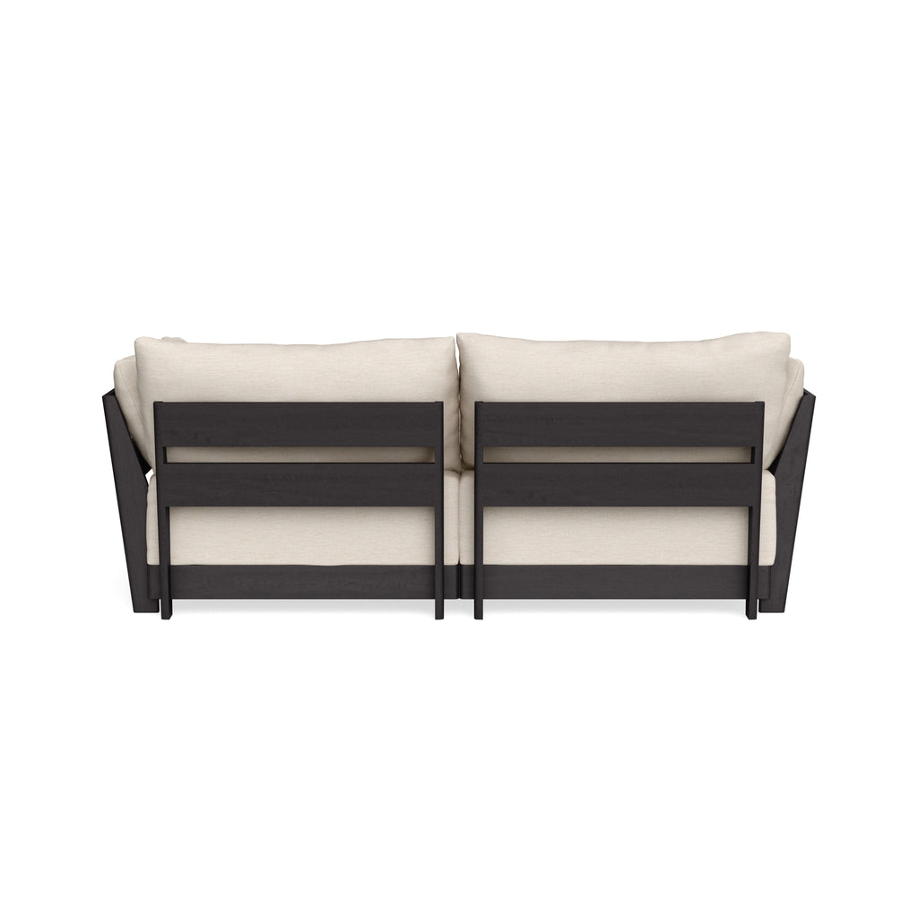 Modular Bondi Black 2-Seater Sectional in Seashell | Memory Foam Blend