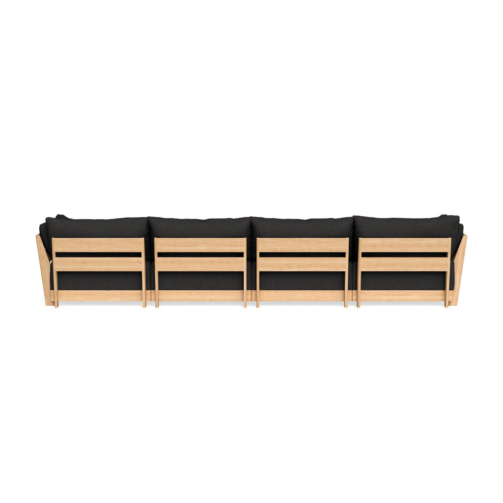 Modular Bondi Latte 4-Seater Sectional in Peppercorn | Classic Blend