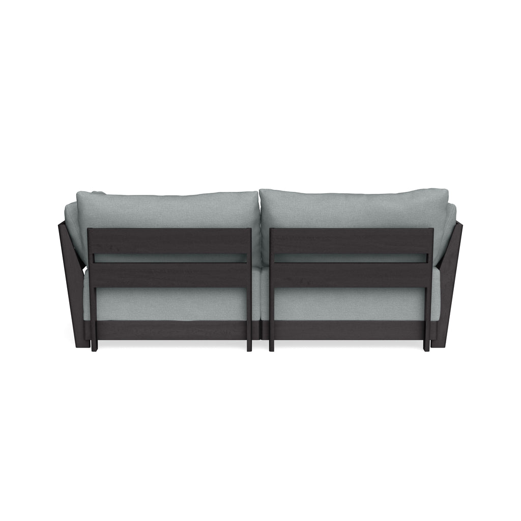 Modular Bondi Black 2-Seater Sectional in Light Steel | Memory Foam Blend