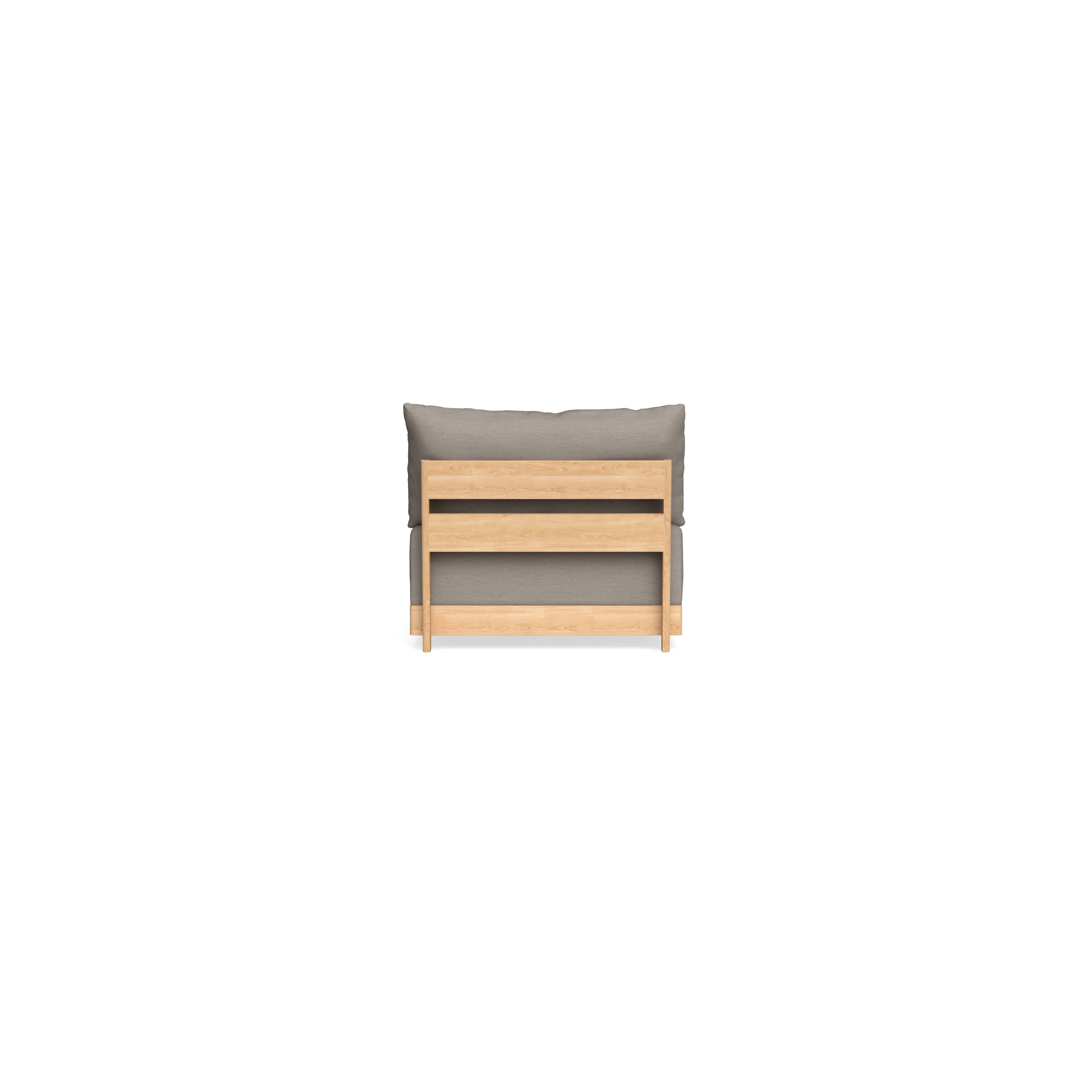 Modular Bondi Latte Armless Chair in Cinder Gray | Memory Foam Blend