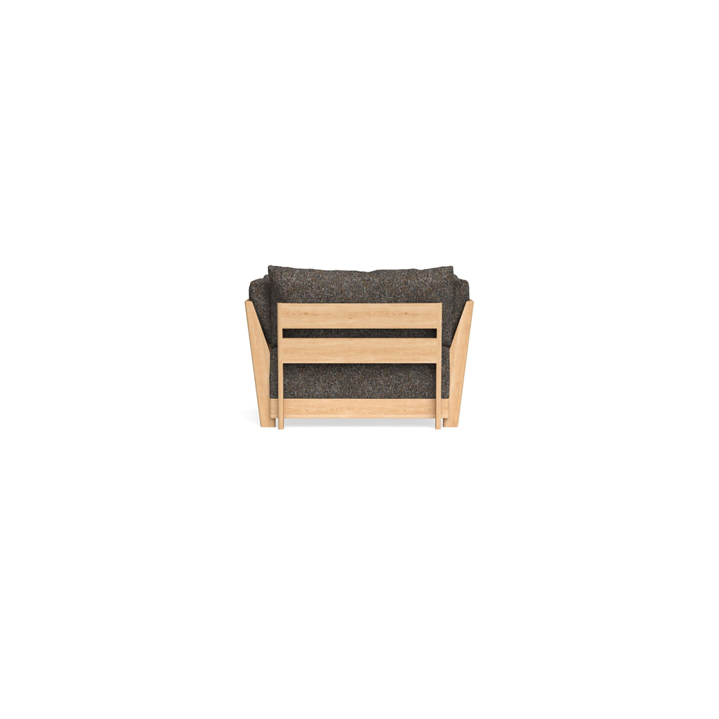Modular Bondi Latte Armchair + Ottoman in Eclipse | Memory Foam Blend