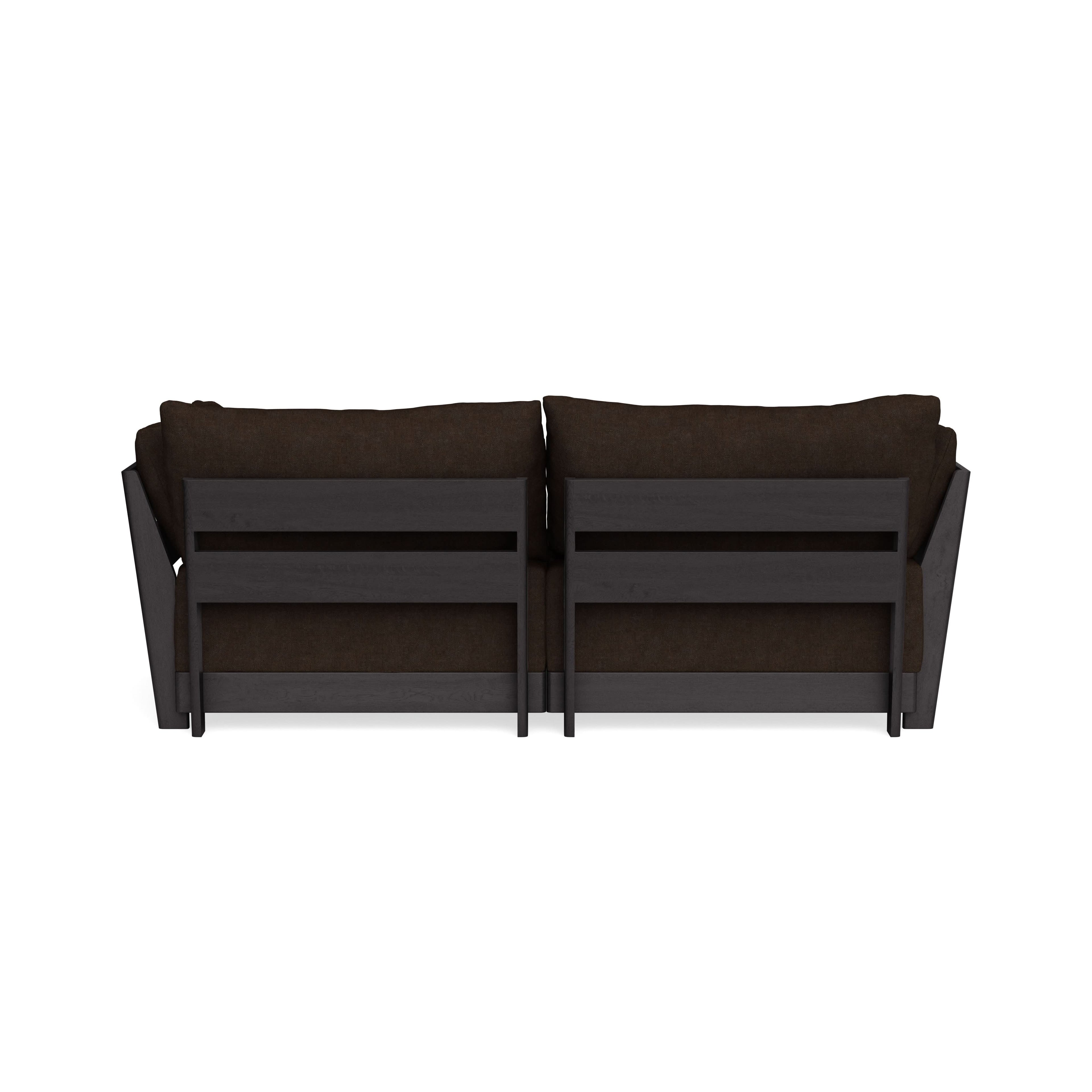 Modular Bondi Black 2-Seater Sofa in Espresso | Memory Foam Blend