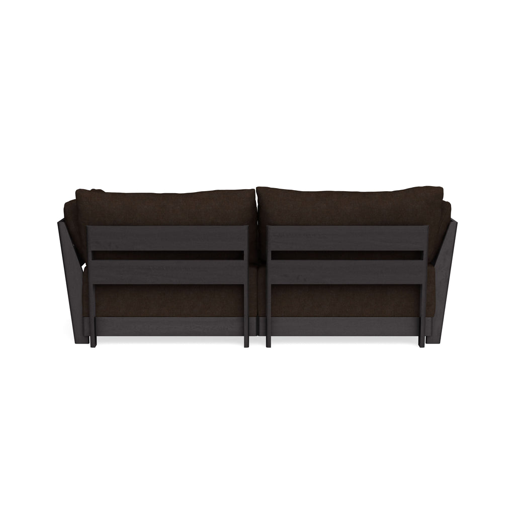 Modular Bondi Black 2-Seater Sectional in Espresso | Classic Blend
