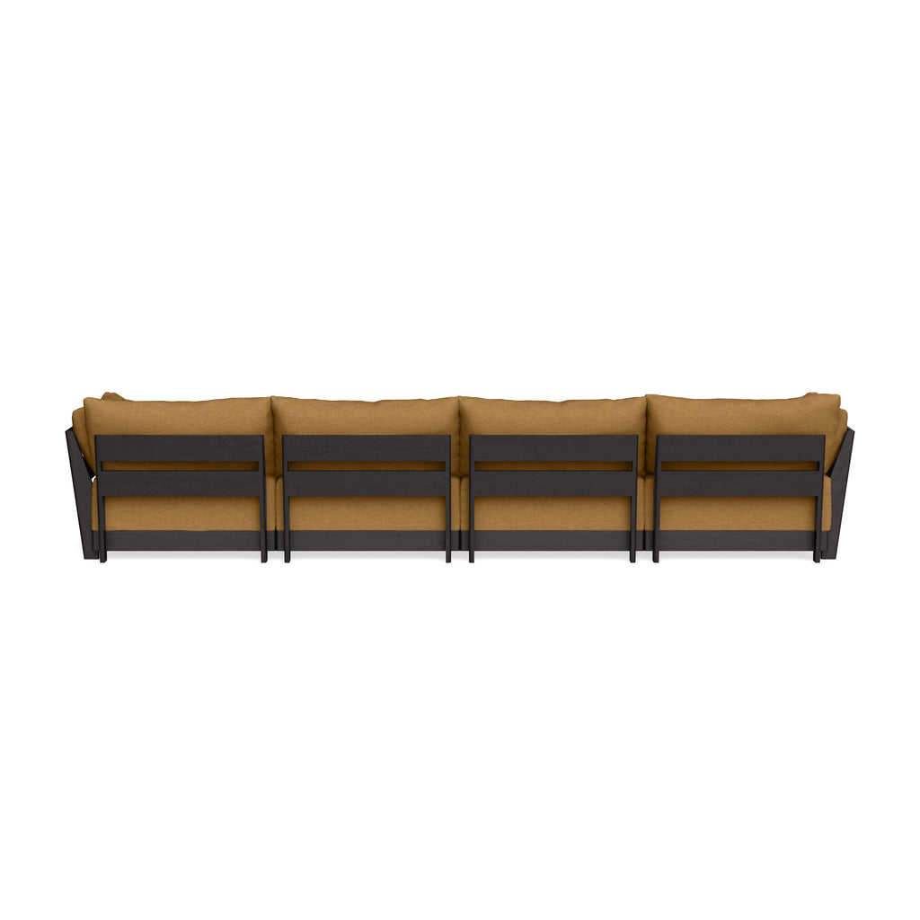 Modular Bondi Black 4-Seater Sectional in Dijon | Classic Blend