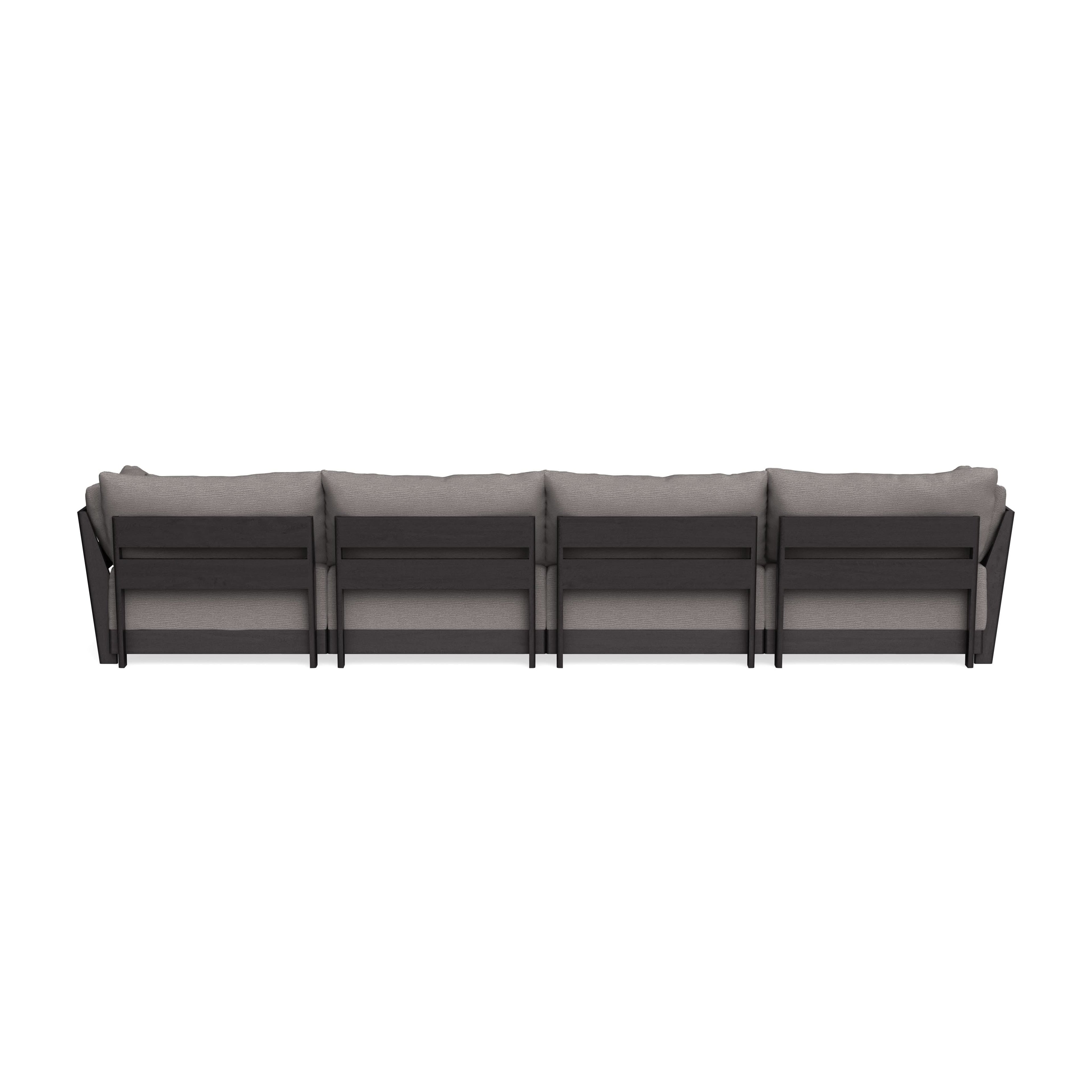 Modular Bondi Black 4-Seater Sofa in Cement | Classic Blend