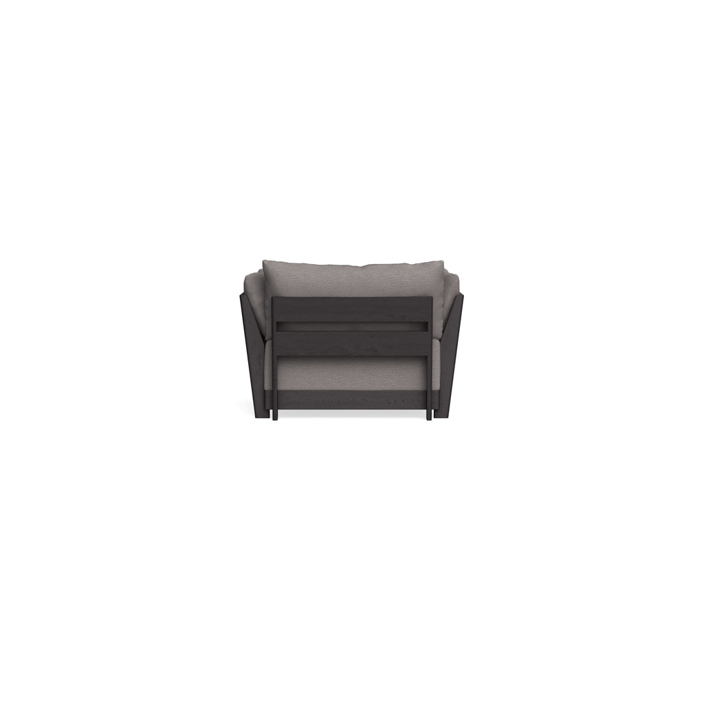 Modular Bondi Black Armchair + Ottoman in Cement | Classic Blend