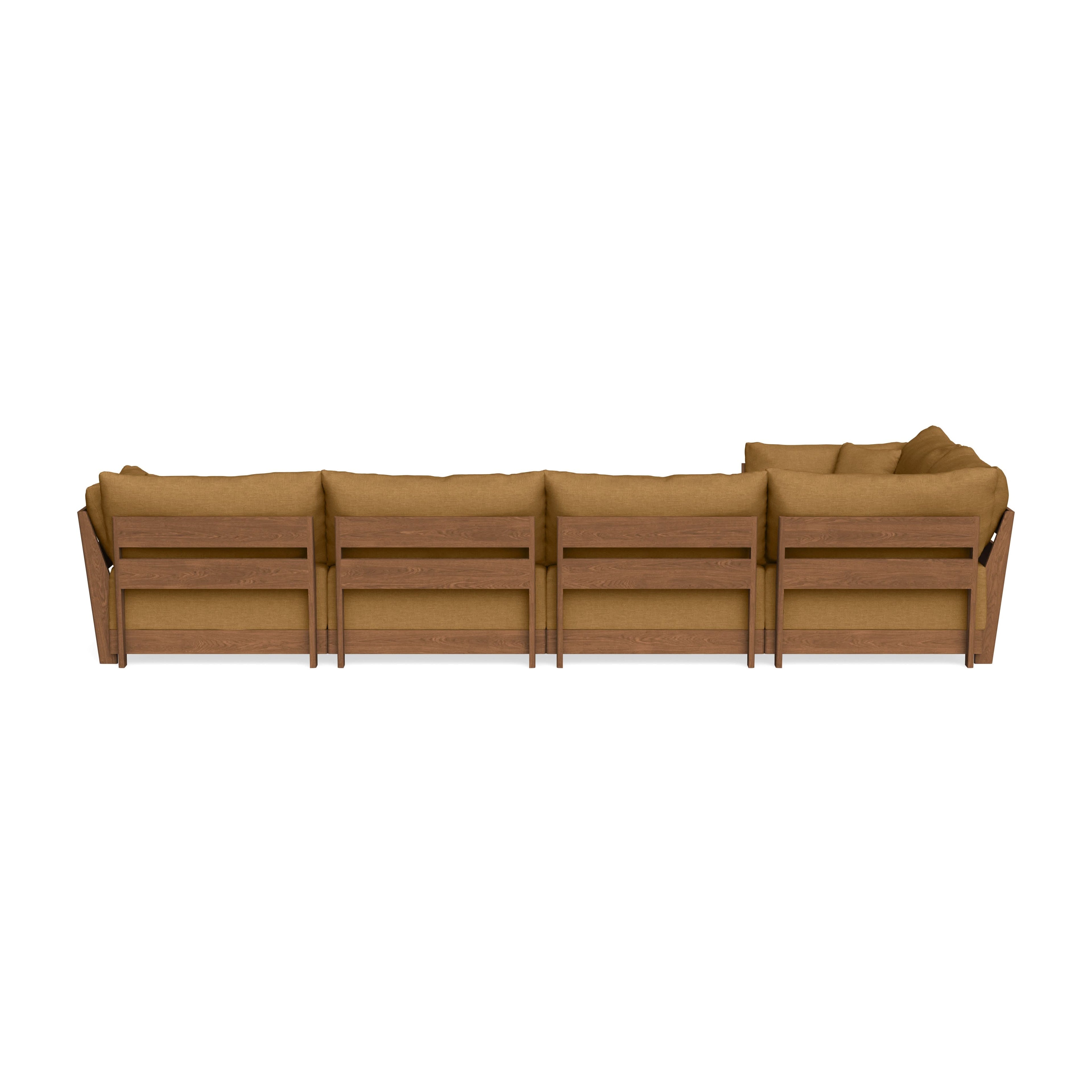 Modular Bondi Espresso 5-Seater L-Sectional in Dijon | Classic Blend