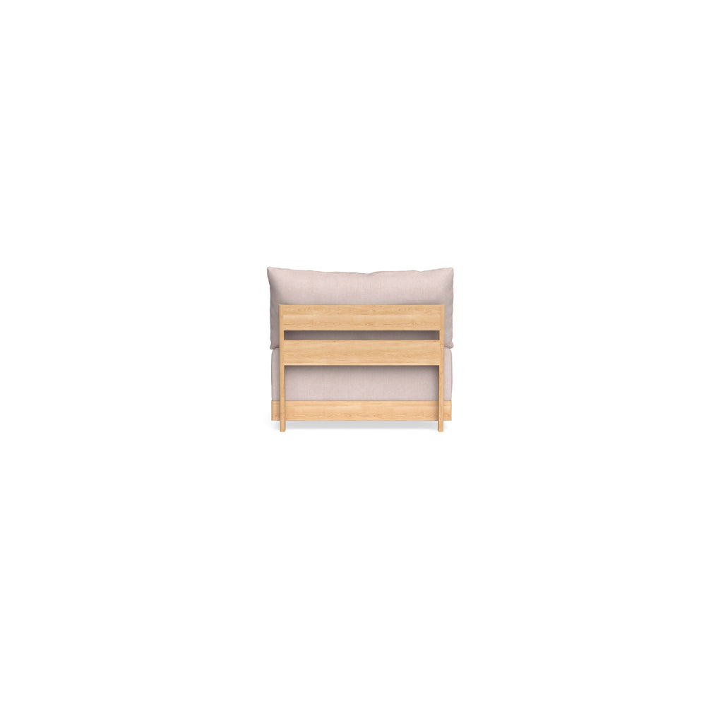 Modular Bondi Latte Armless Chair in Blush | Memory Foam Blend