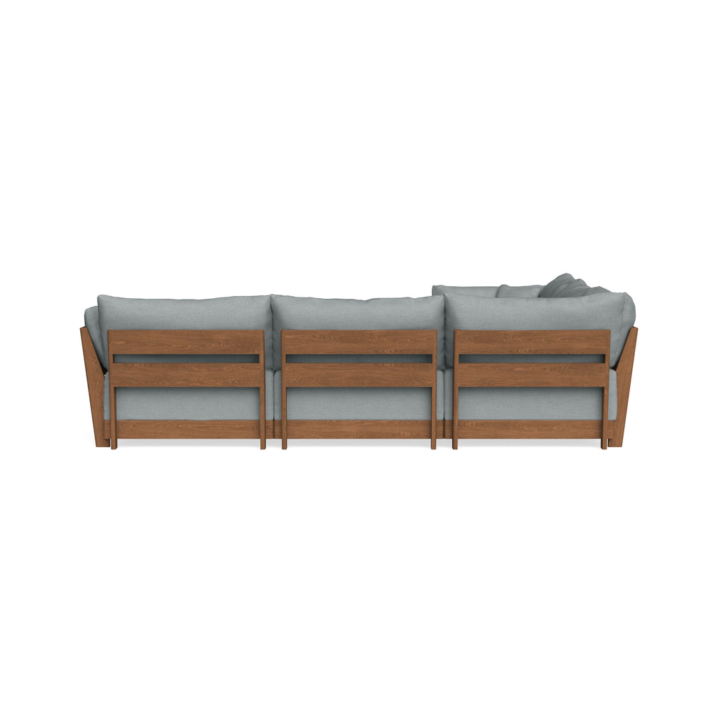 Modular Bondi Espresso 5-Seater Corner Sectional in Light Steel | Classic Blend