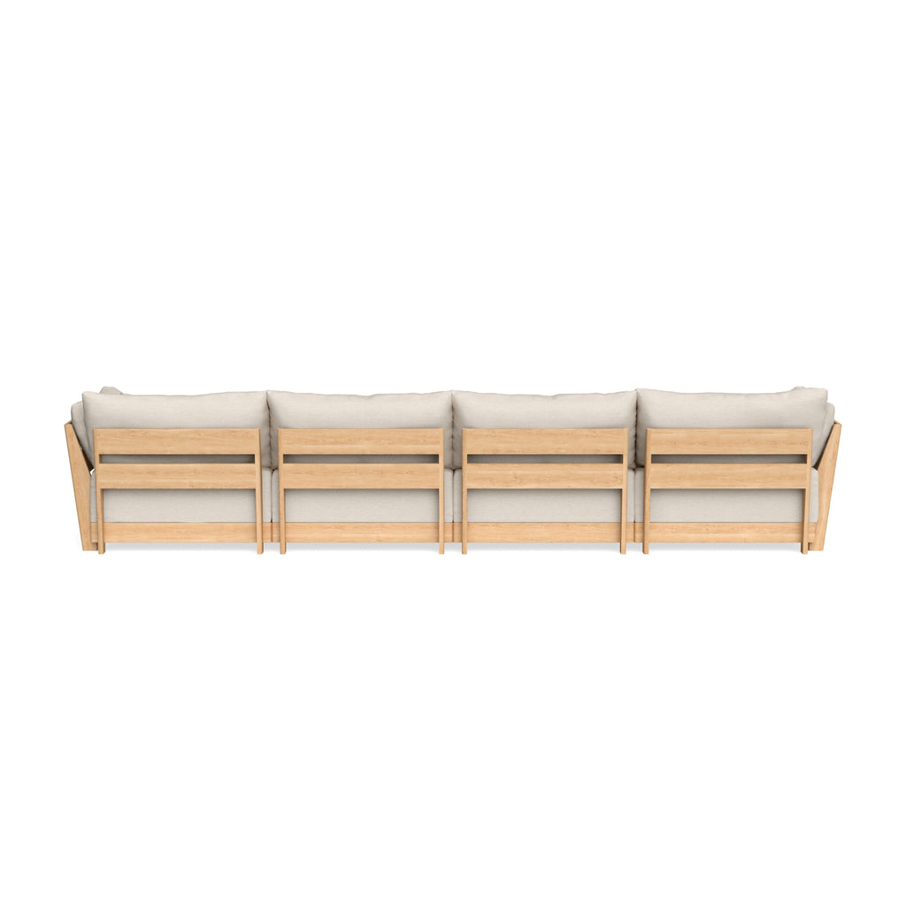 Modular Bondi Latte 4-Seater Sofa in Seashell | Memory Foam Blend