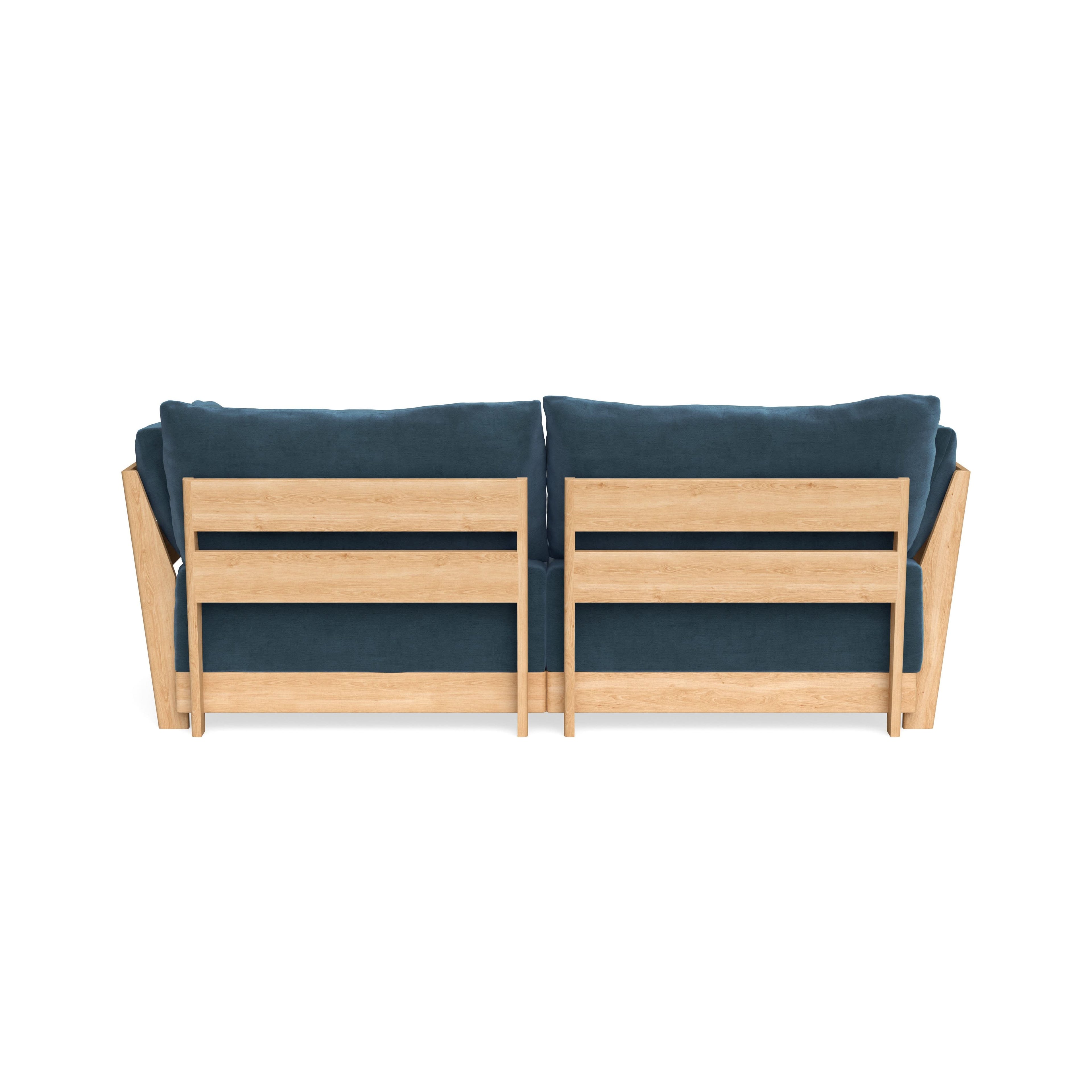 Modular Bondi Latte 2-Seater Sofa in Oxford Blue | Classic Blend