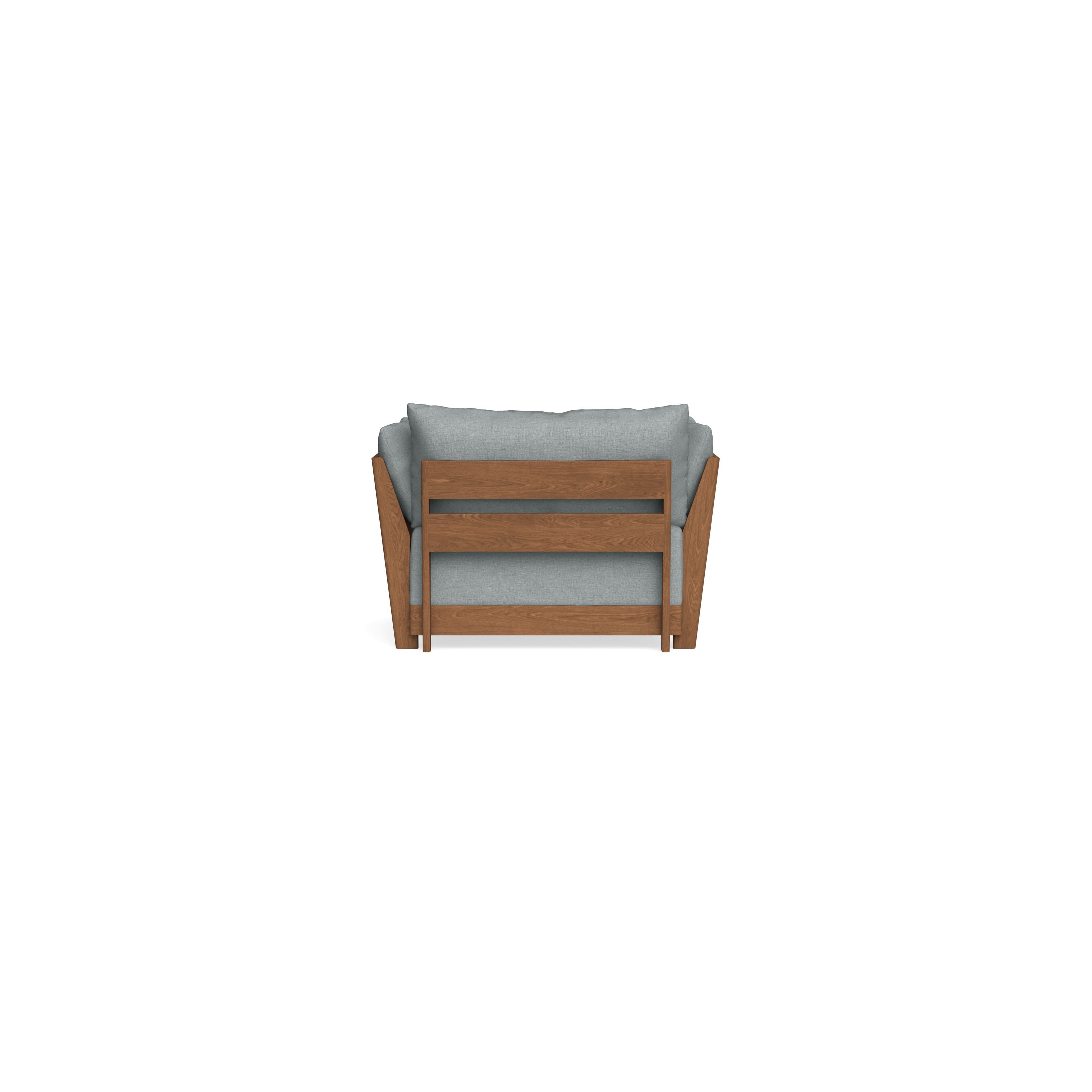 Modular Bondi Espresso Armchair + Ottoman in Light Steel | Classic Blend