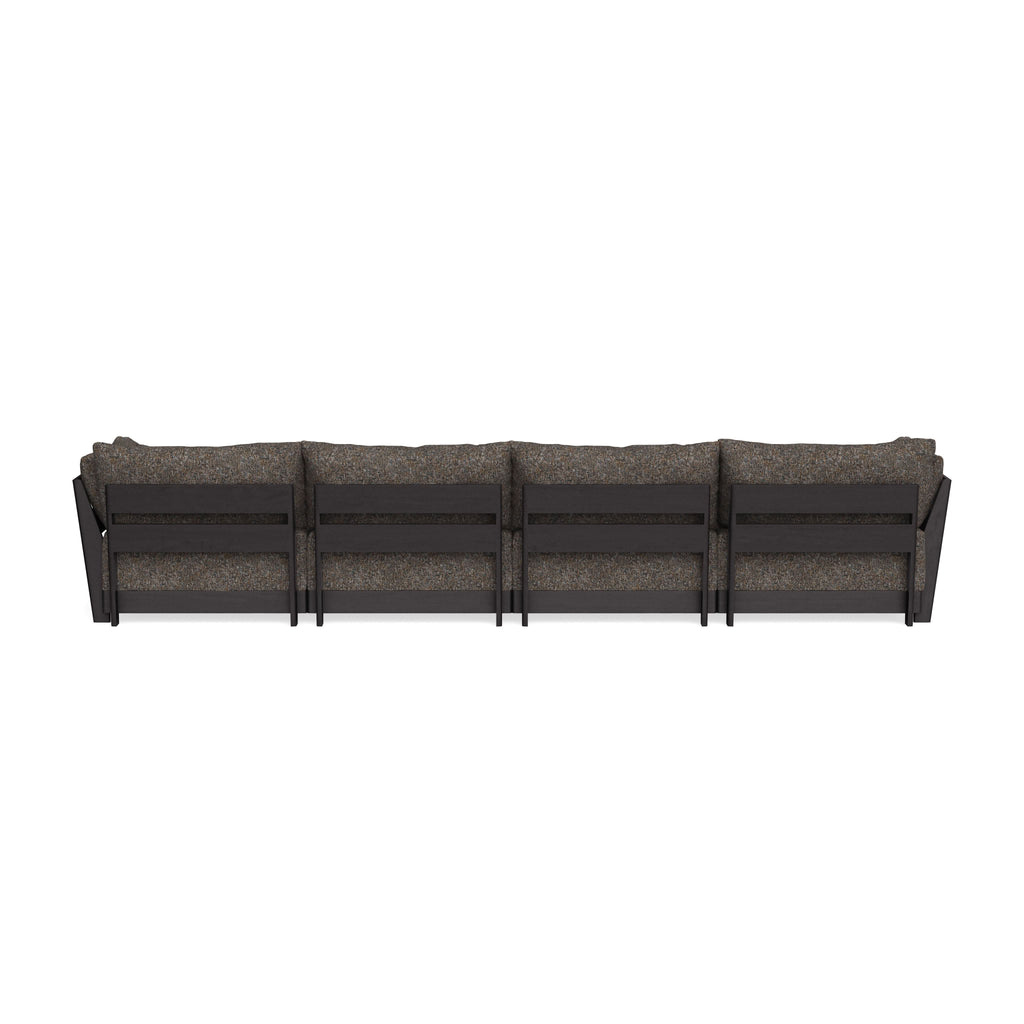 Modular Bondi Black 4-Seater Sofa in Eclipse | Memory Foam Blend