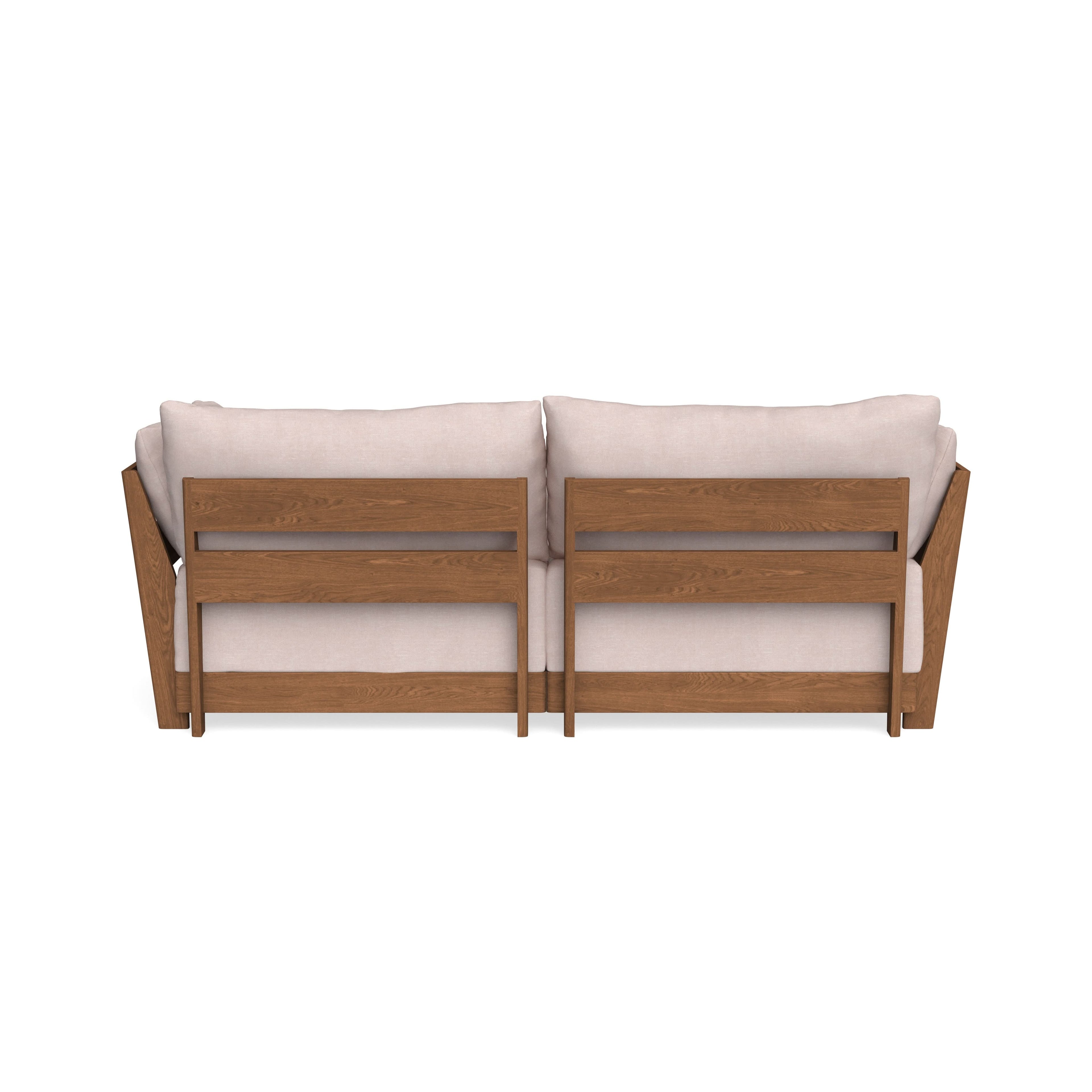 Modular Bondi Espresso 2-Seater Sectional in Blush | Memory Foam Blend