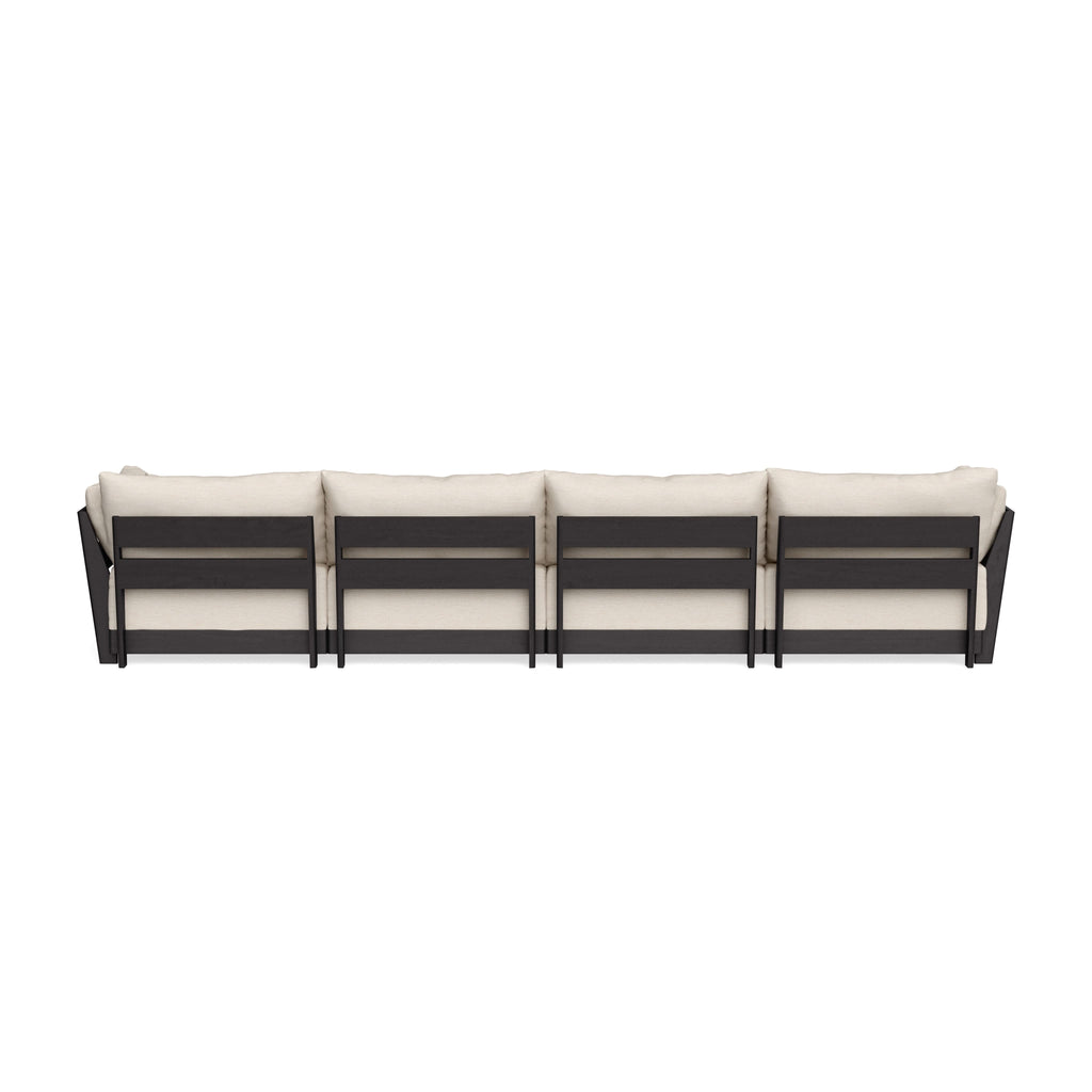 Modular Bondi Black 4-Seater Sofa in Seashell | Classic Blend