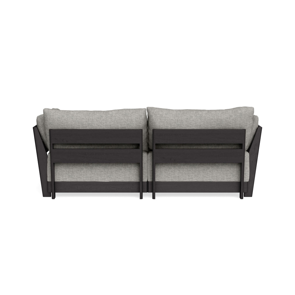 Modular Bondi Black 2-Seater Sectional in Fog | Memory Foam Blend