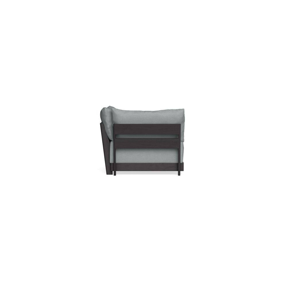 Modular Bondi Black Corner Chair in Light Steel | Classic Blend