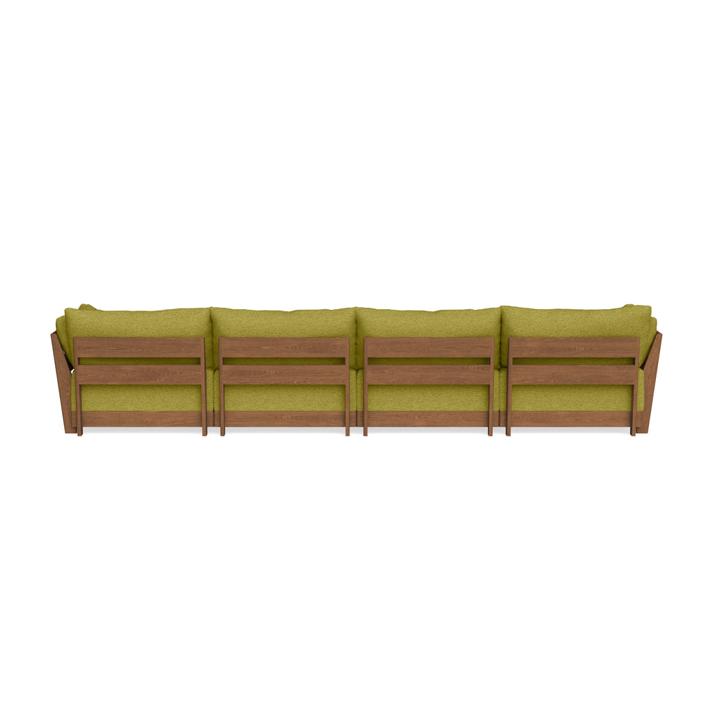 Modular Bondi Espresso 4-Seater U-Sectional in Avocado | Classic Blend