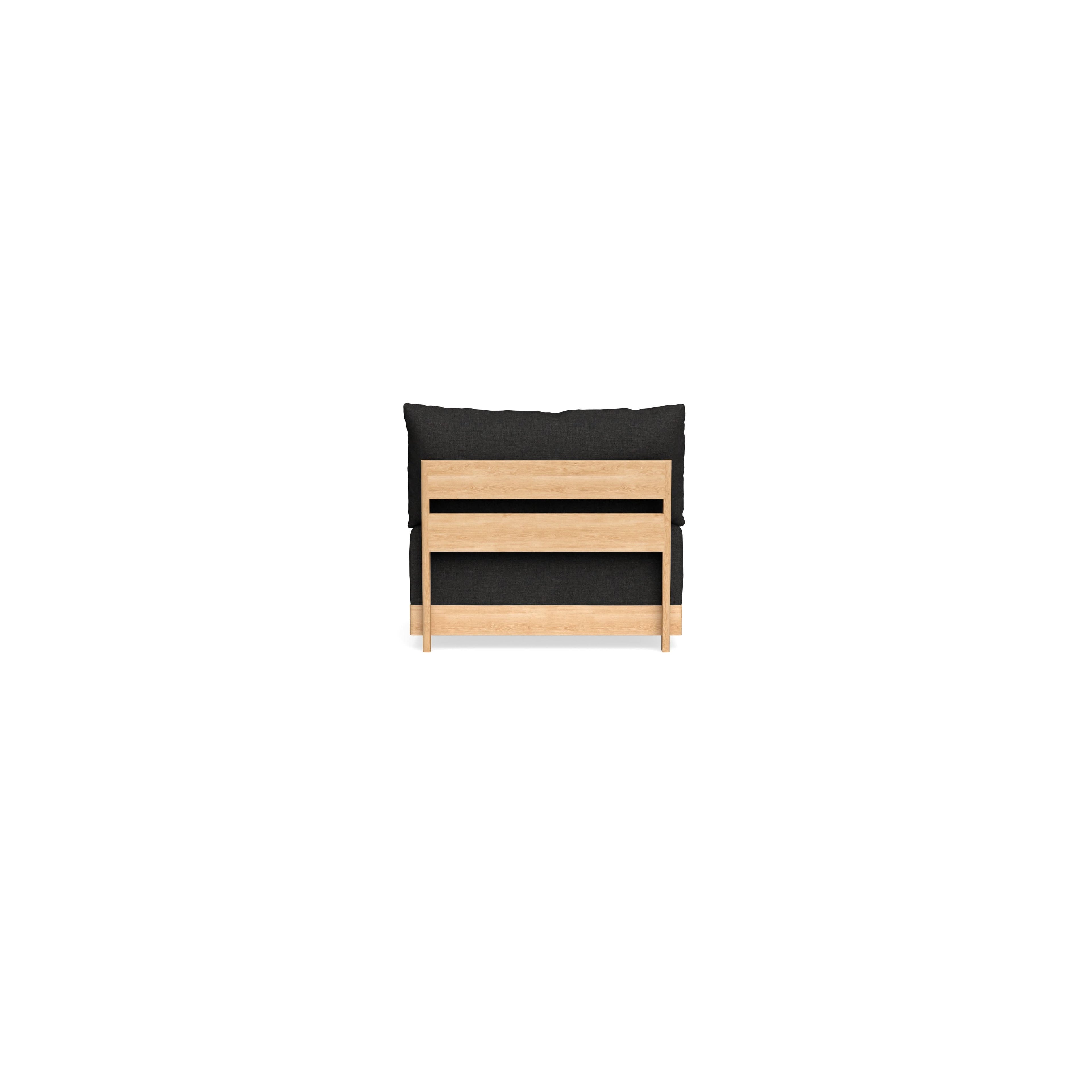 Modular Bondi Latte Armless Chair in Peppercorn | Classic Blend