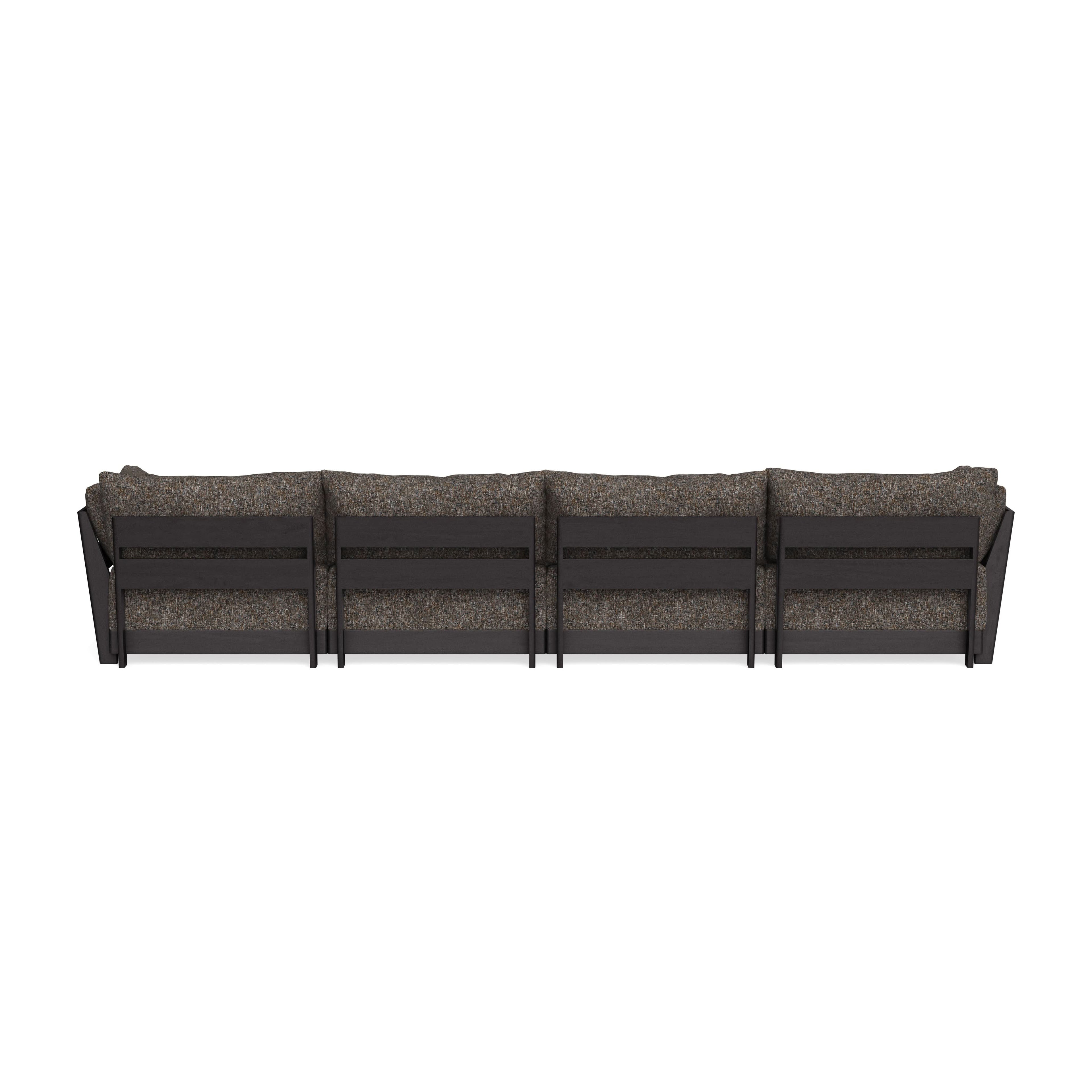 Modular Bondi Black 4-Seater U-Sectional in Eclipse | Classic Blend